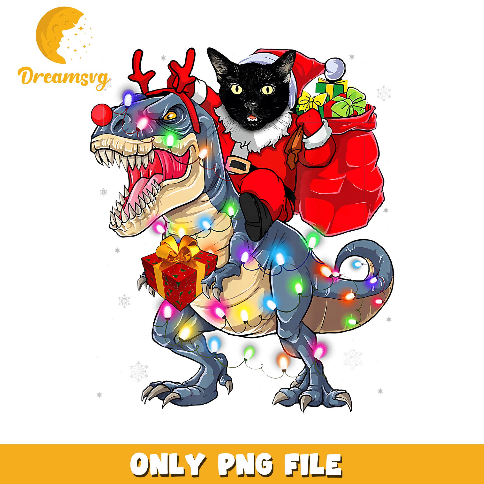 Funny Santa Cat Riding Dinosaur Xmas png, memes png, meme image png