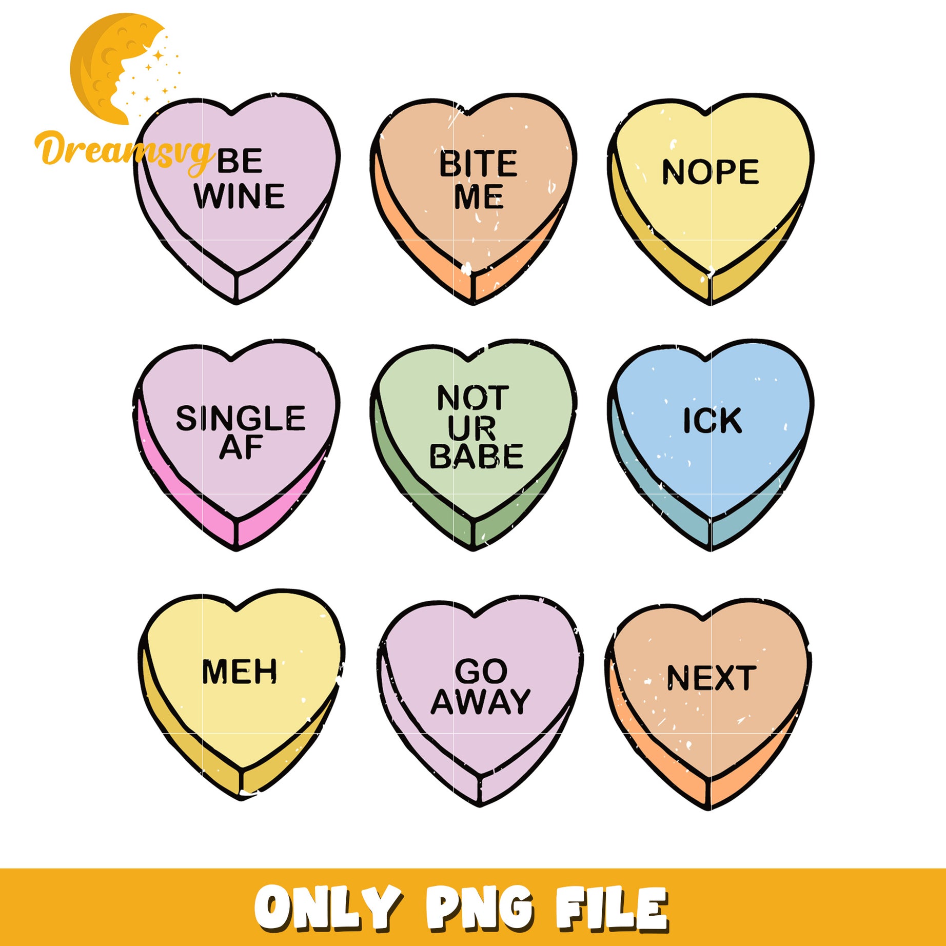 Funny Valentine PNG Hearts