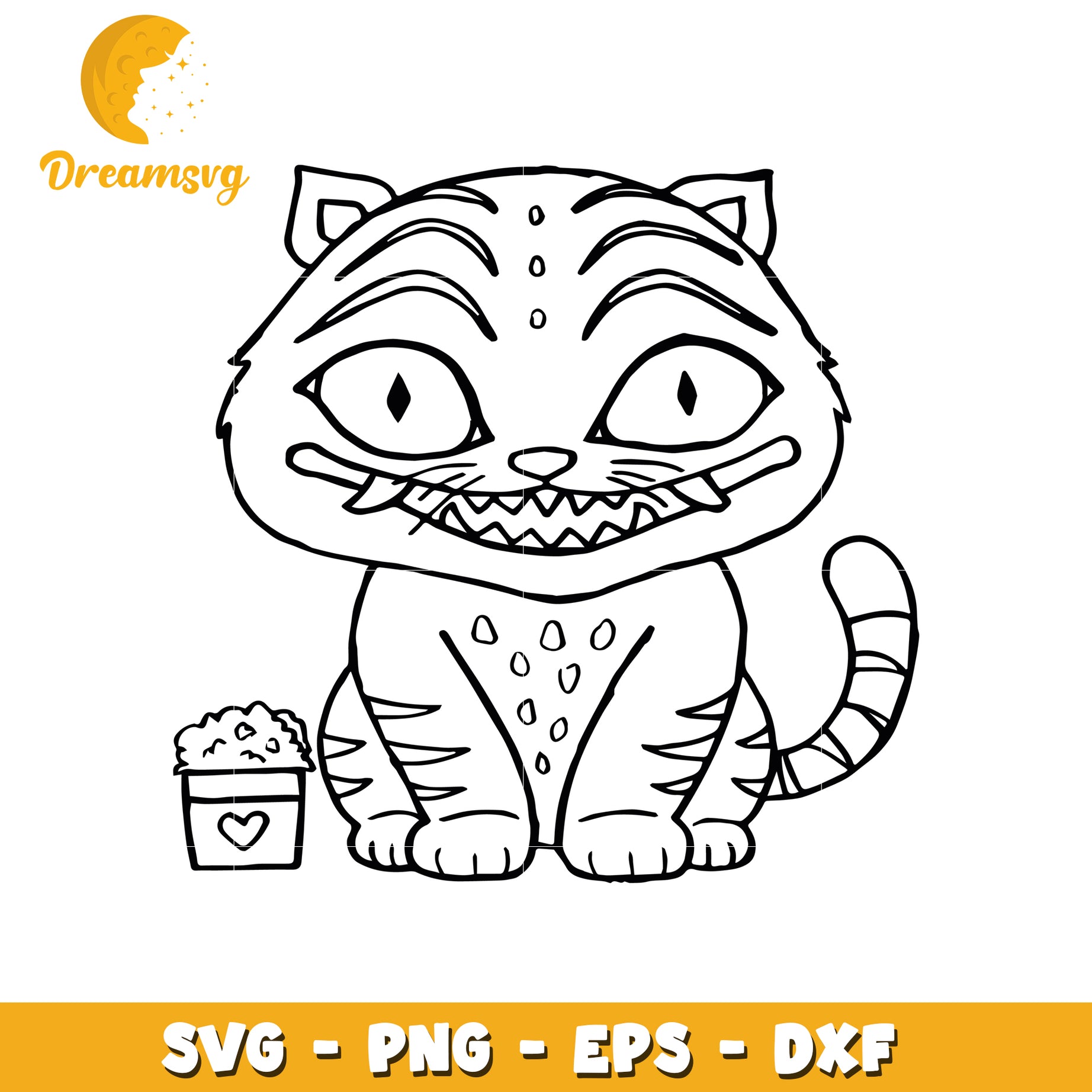 Funny bllue tiger svg, huntrix derpy tiger svg, funny kpop tiger svg