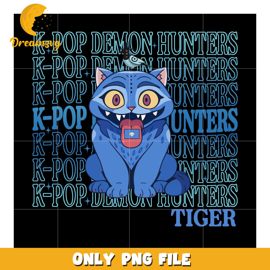 Funny blue tiger derpy png, korean anime​ png, modern vibes​ boys png