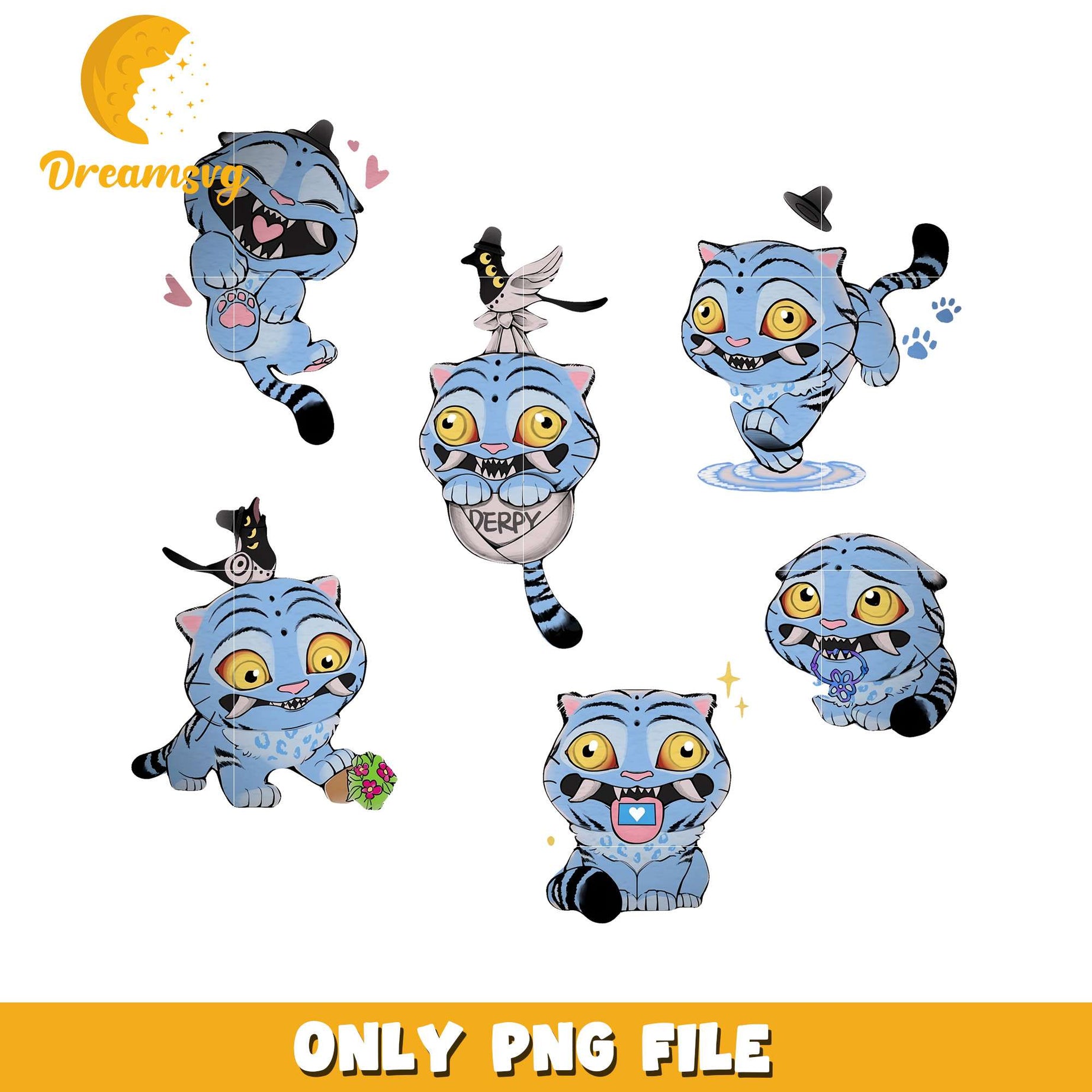 Funny blue tiger png, cartoon fighter png, kpop hero team png