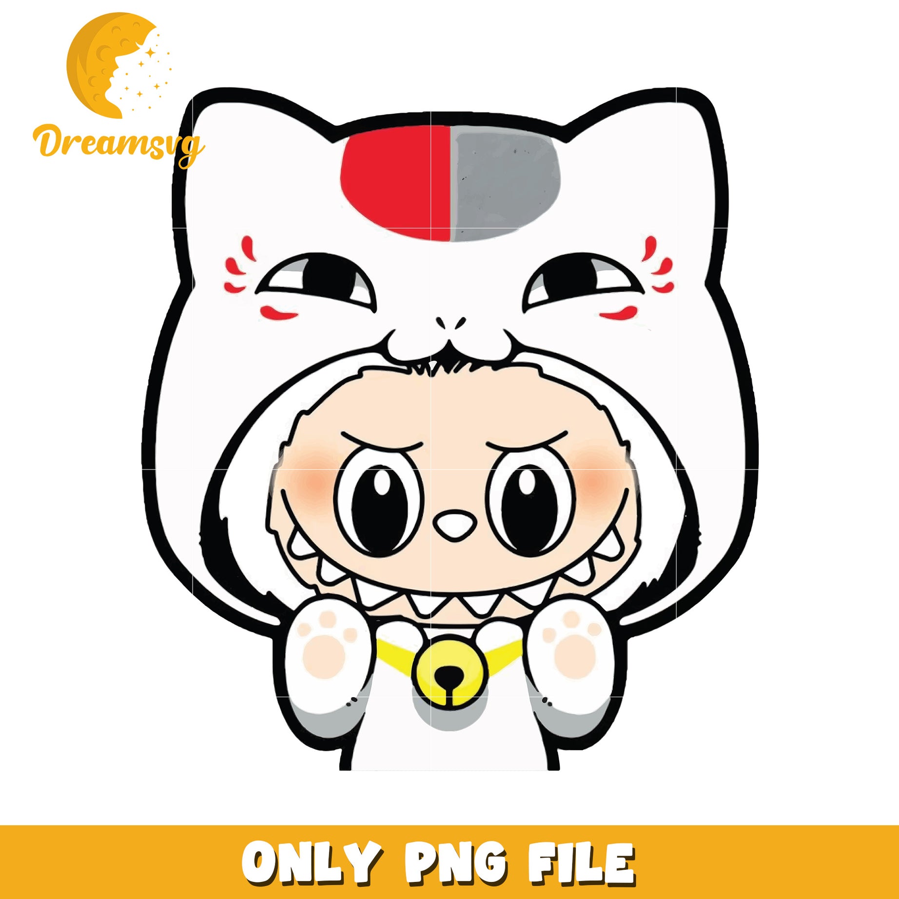 Funny cat labubu  png, popmart labubu​ png, cartoon characters png