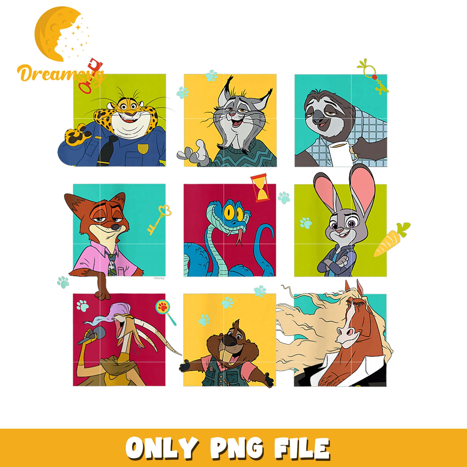 Funny characters in zootopia png, nick and judy png, zootopia png