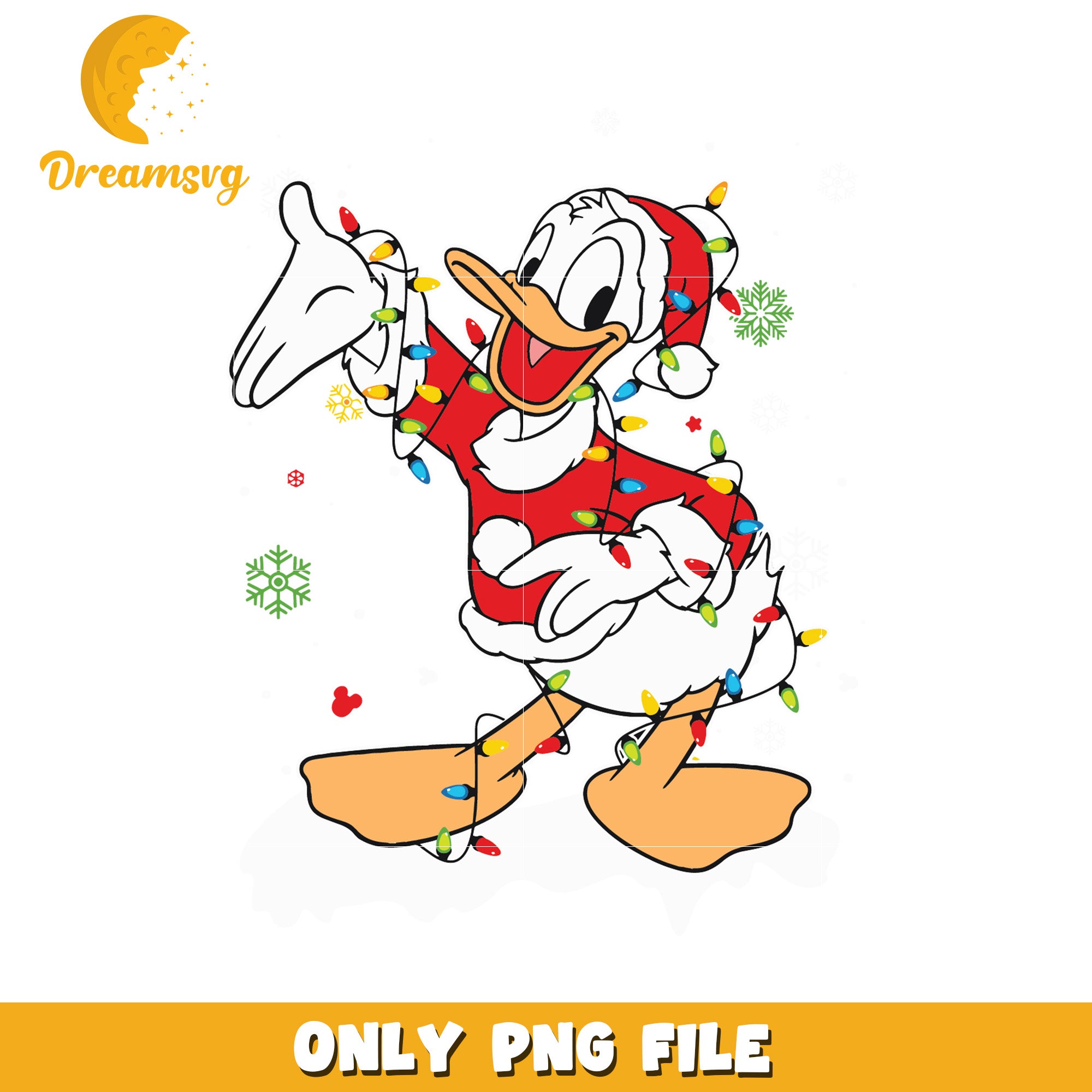 Funny donald christmas png, spirit christmas png, disney characters png