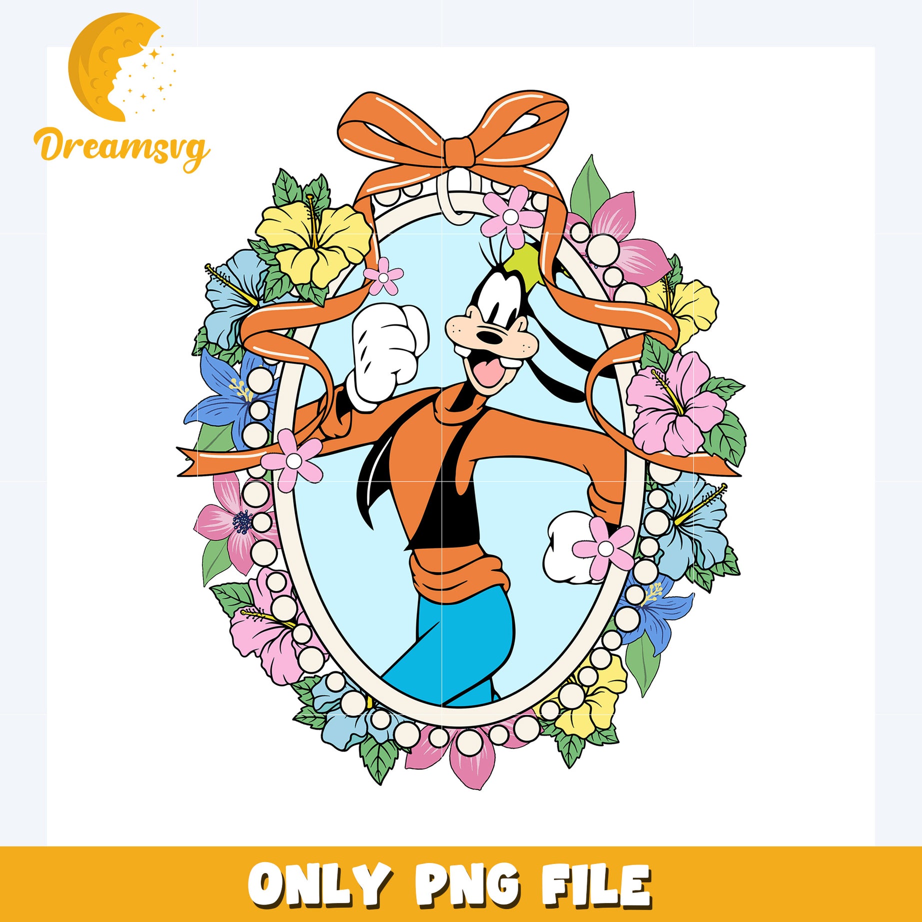 Funny goofy picture frame design png, disney plus png, disney world png
