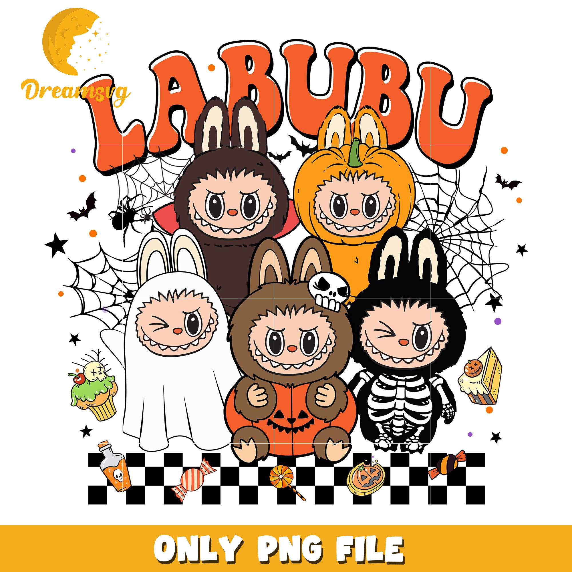 Funny halloween labubu png, halloween horror night png, halloween png