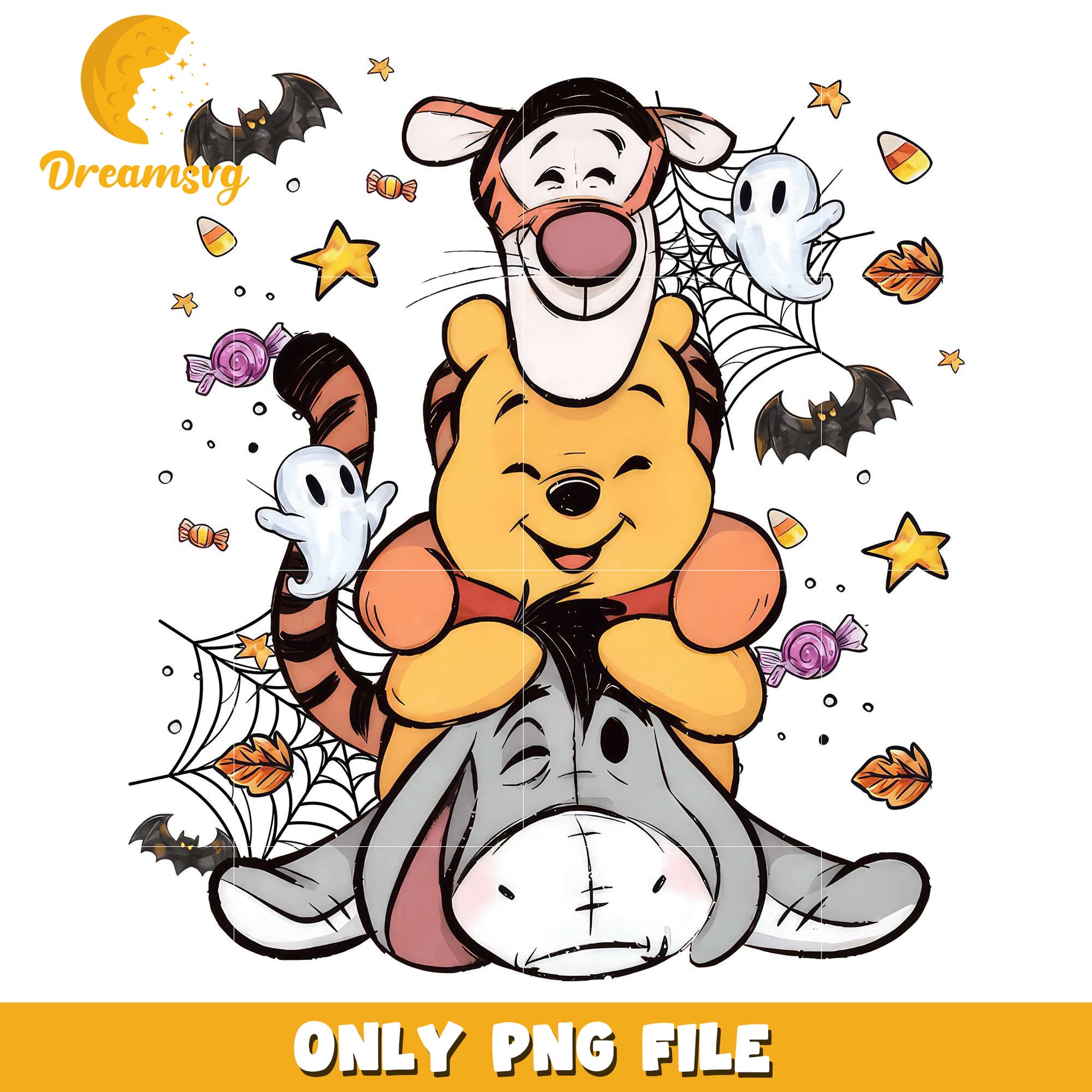 Funny halloween tigger winnie and eeyore png, halloween kills​​​ png, halloween decorations​​ png