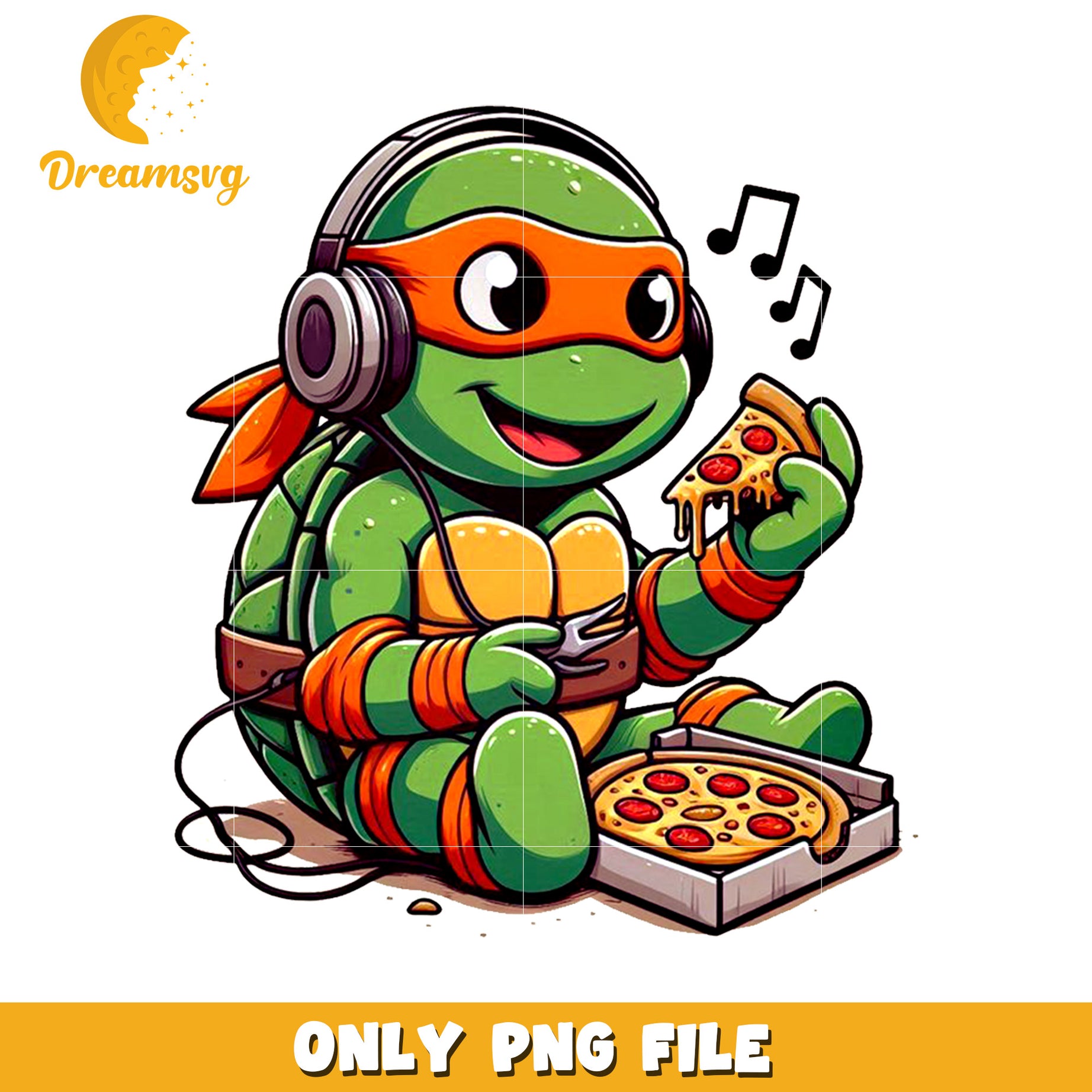 Funny michelangelo eating pizza png, cute turtle png, teenage mutane ninja turtles png