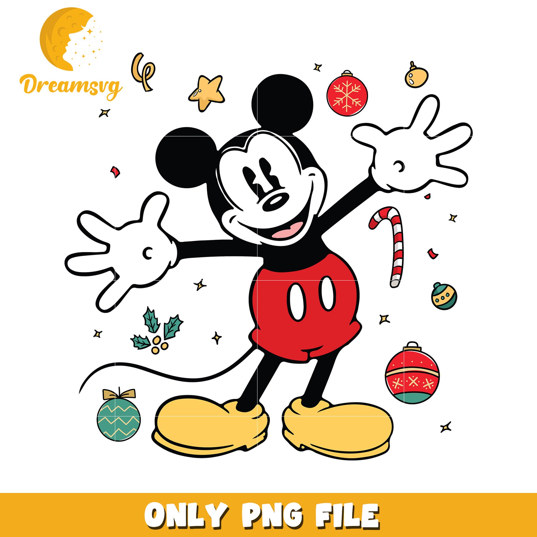 Funny mickey christmas png, disney spirit png, cozy disney png