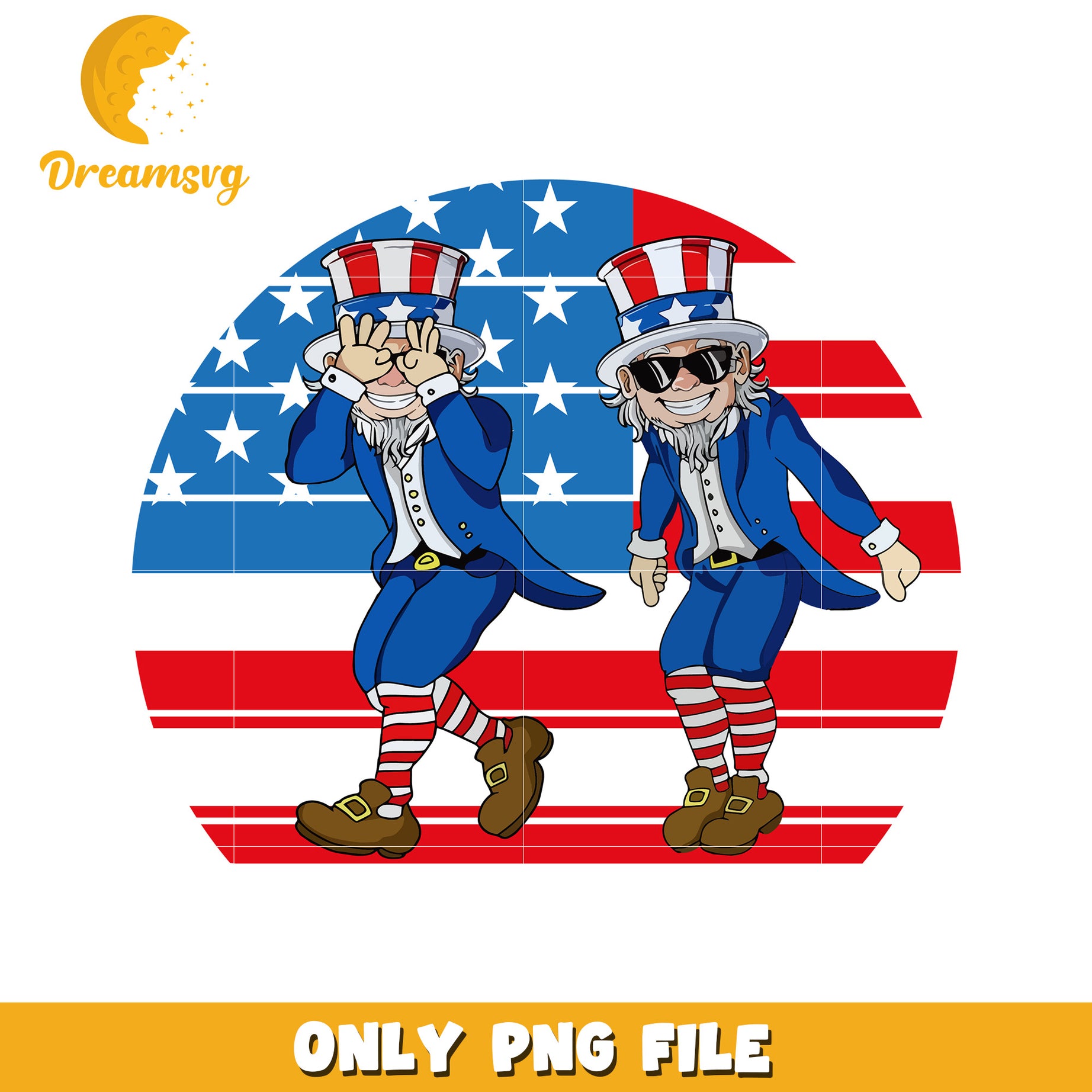 Funny presidents usa 4th of july design png, humorous political png
