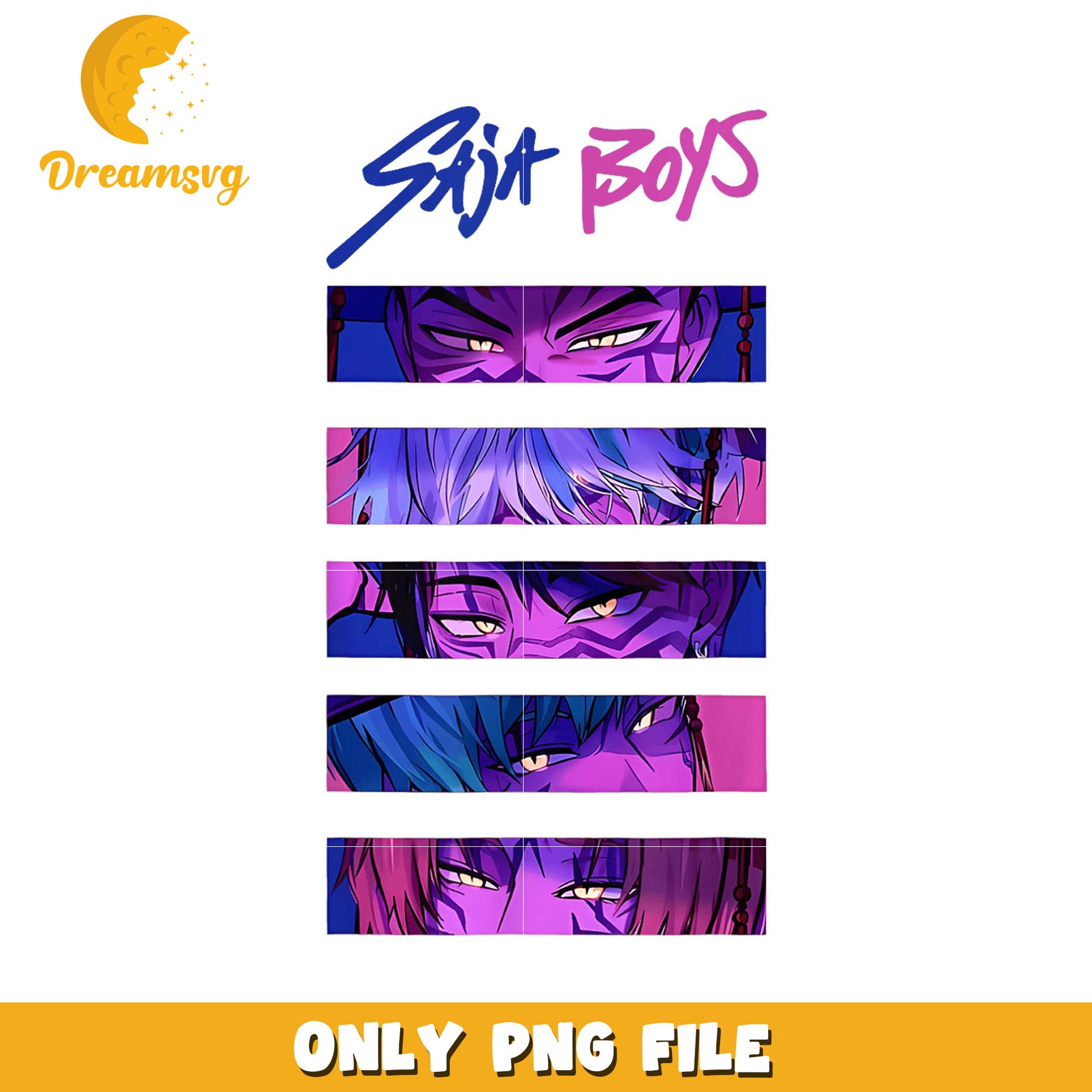 Funny saja name vintage png, kpop bands​ png, cyberpunk boys png