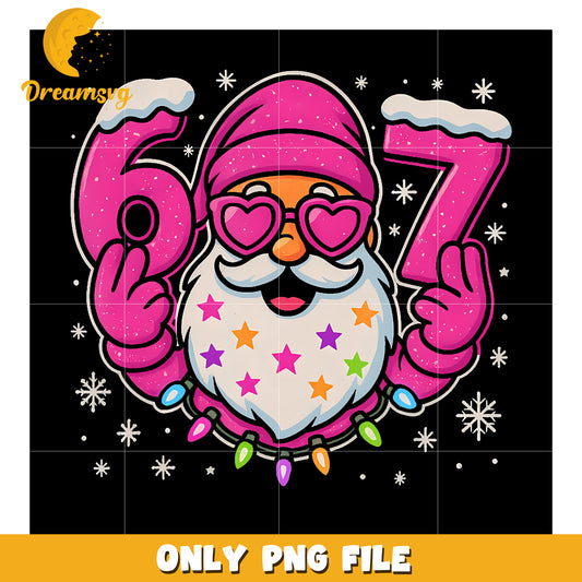 Funny santa 67 png, silly internet joke png, santa claus png