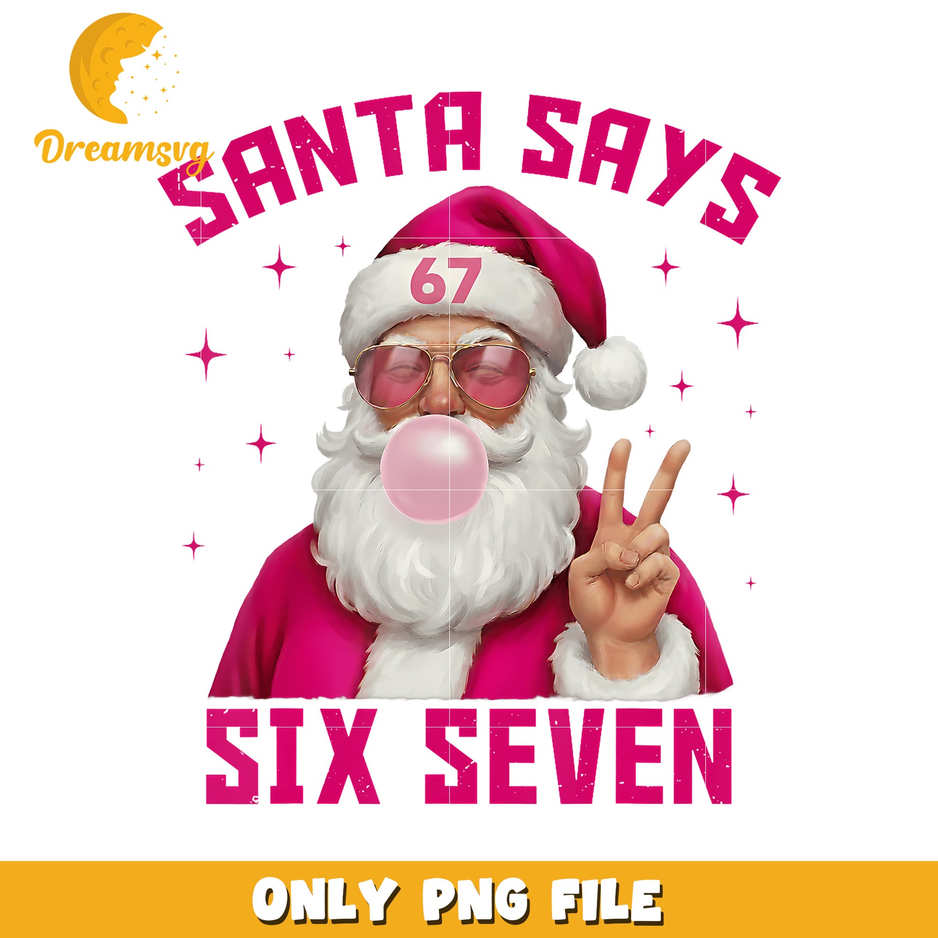 Funny santa says six seven png, funny memes png, six seven png