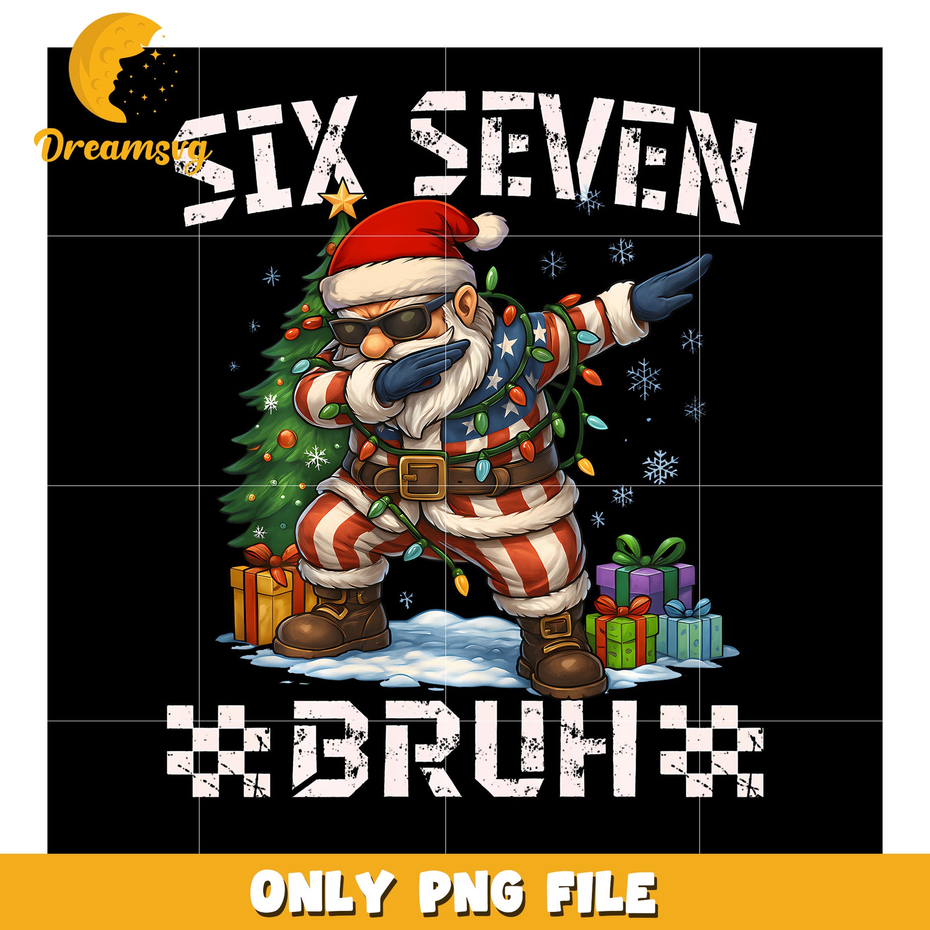 Funny santa six seven png, santa claus png, meme core png