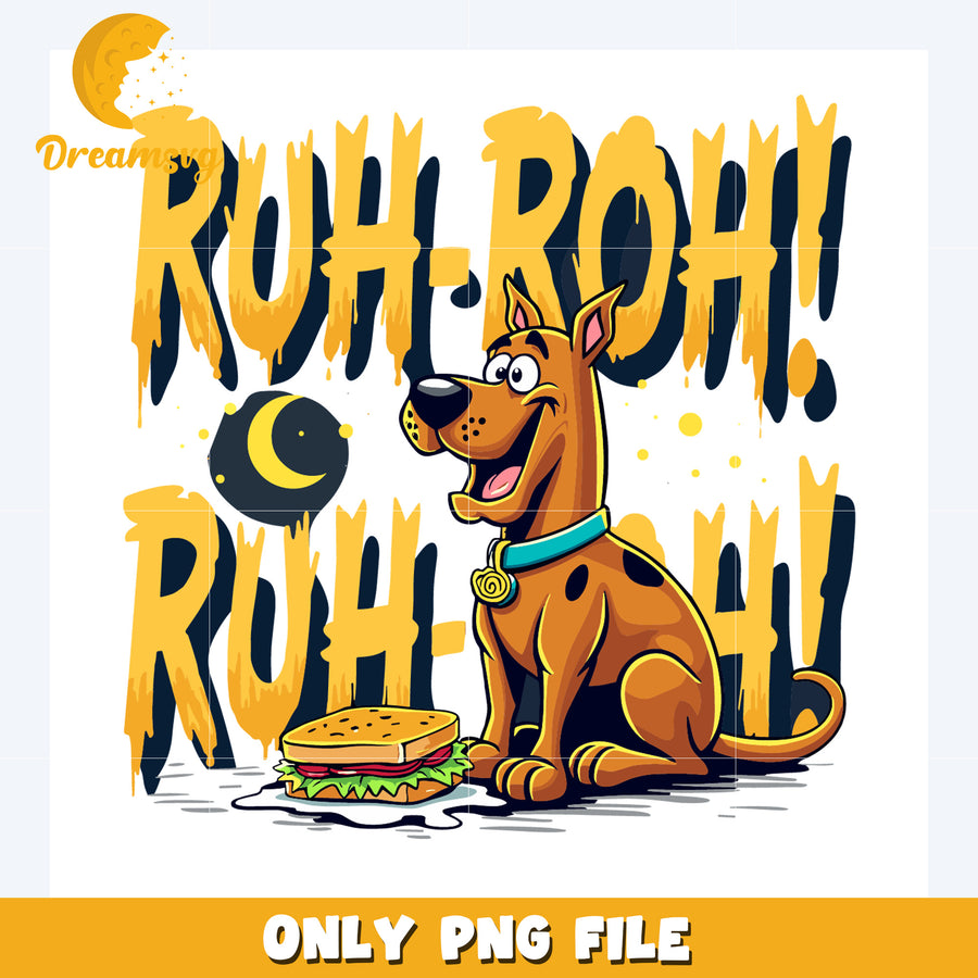 Funny scooby doo saying png, scooby doo png, spooky and funny png