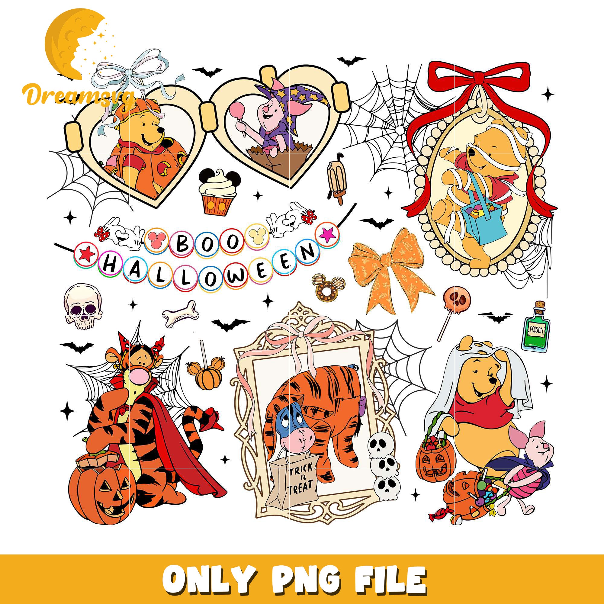 Funny winnie piglet and tigger png, halloween horror nights​​ png, halloween​ png