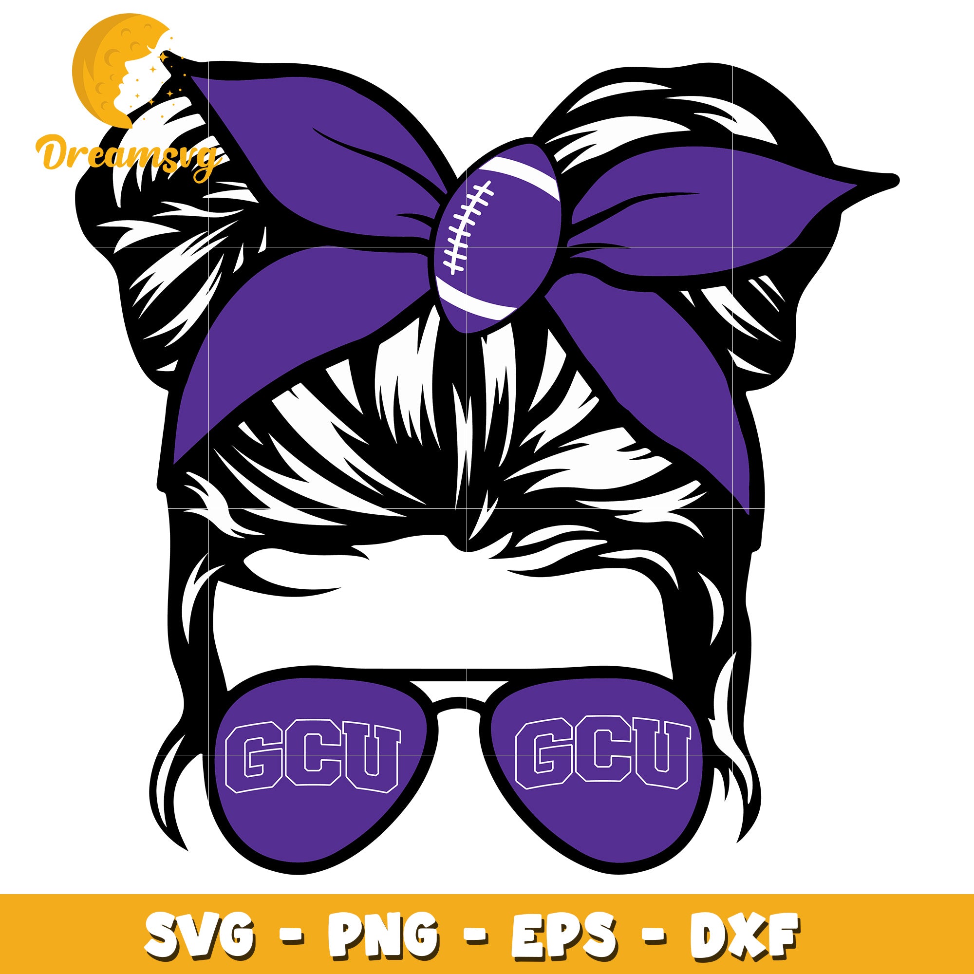 GCU Football Girl SVG PNG EPS DXF