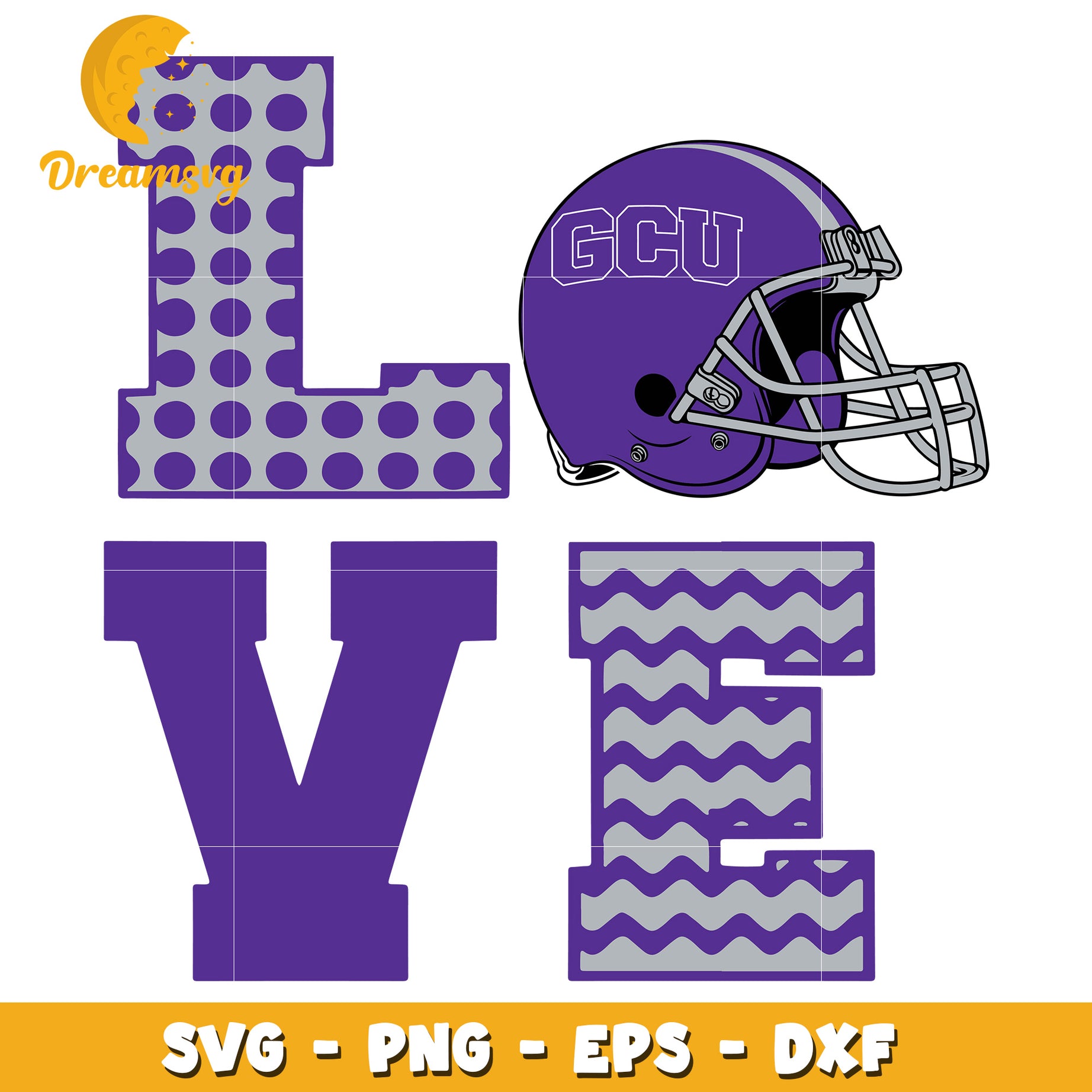 GCU Love Football SVG PNG EPS DXF