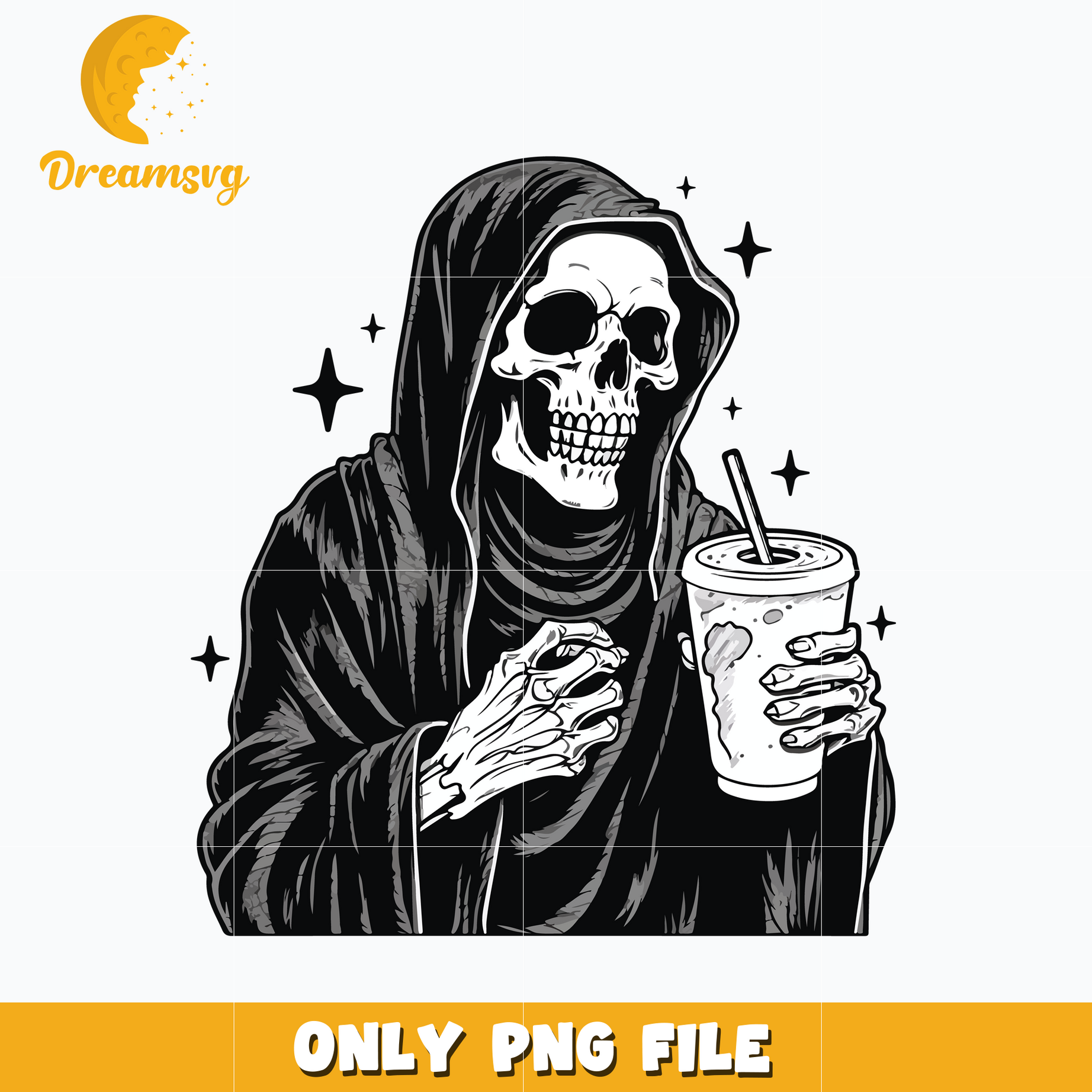 Ghost Grim Reaper Coffee png