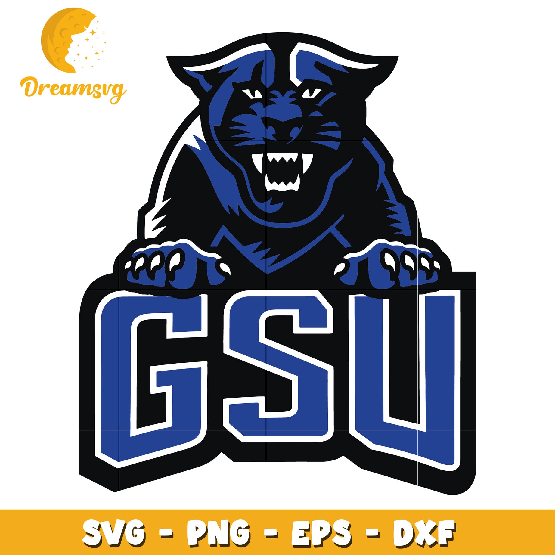 GSU Panther Mascot SVG PNG EPS DXF