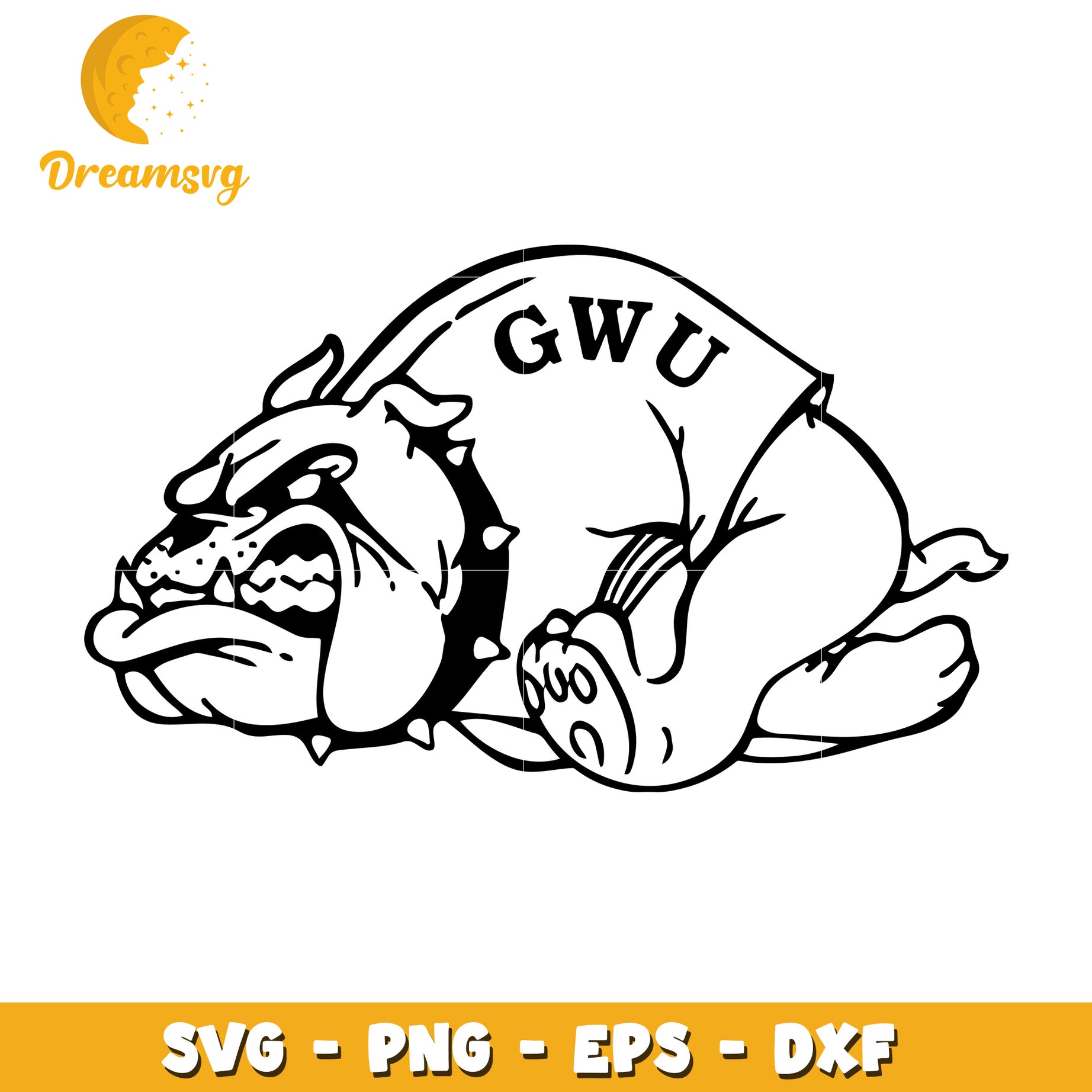 GWU Bulldog SVG Cut File PNG EPS DXF