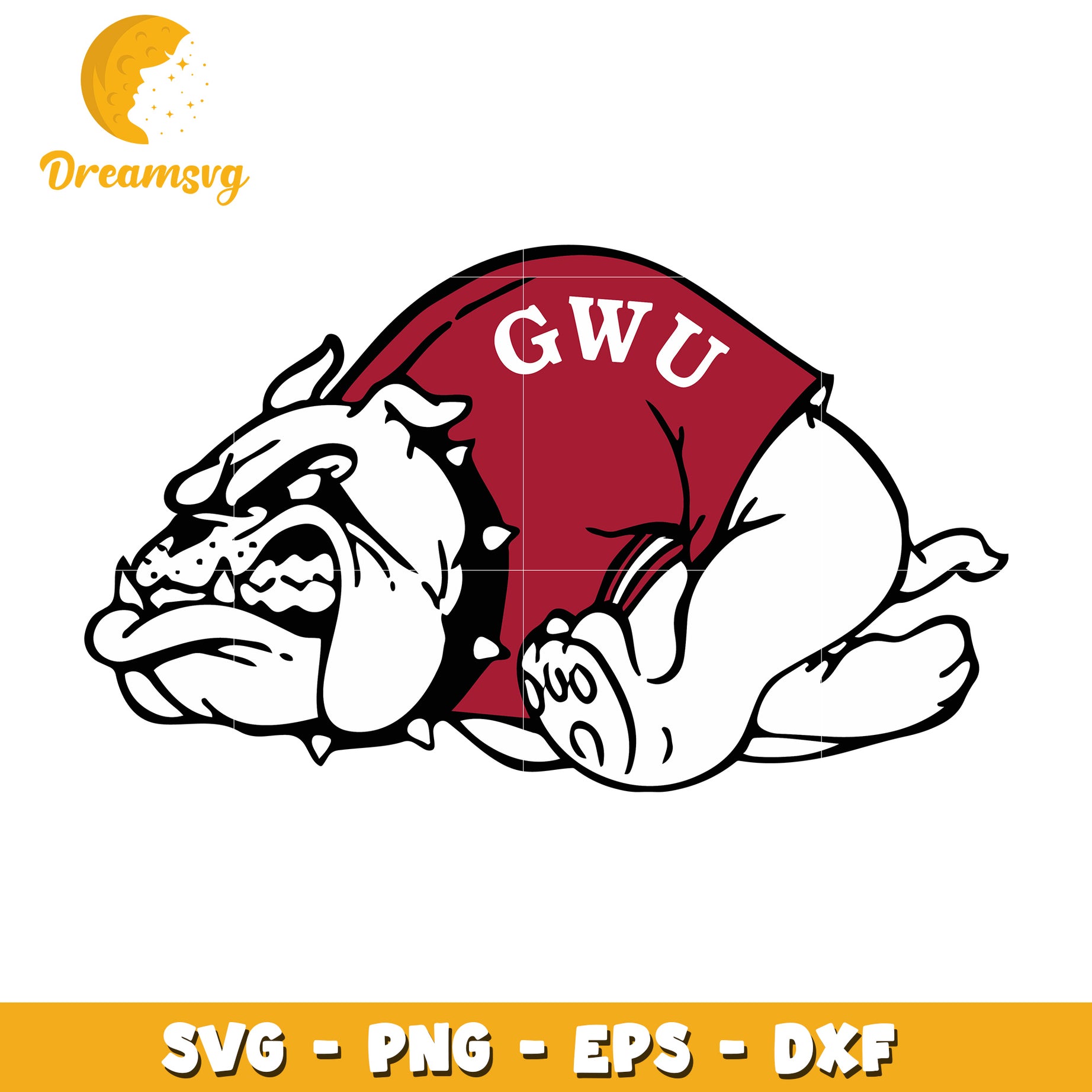 GWU Bulldog SVG PNG EPS DXF Cut File