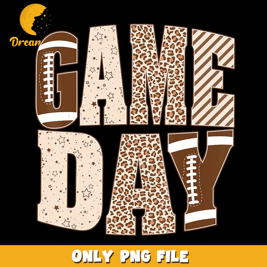Game Day Design PNG, Football Theme, Sporty Art PNG