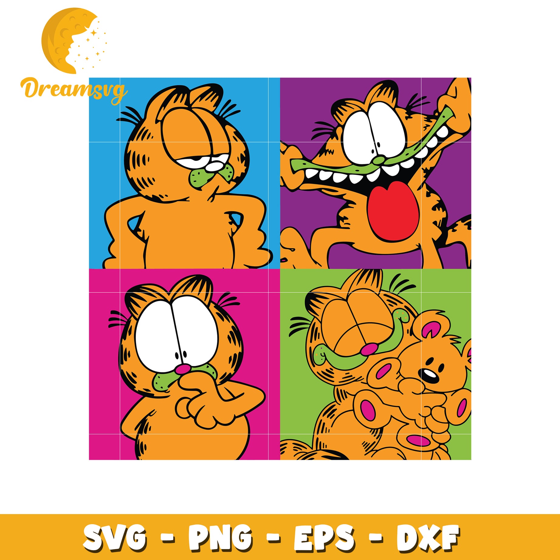 Garfield Pop Art SVG PNG EPS DXF
