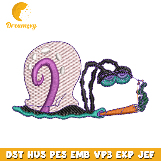 Gary smoke embroidery design