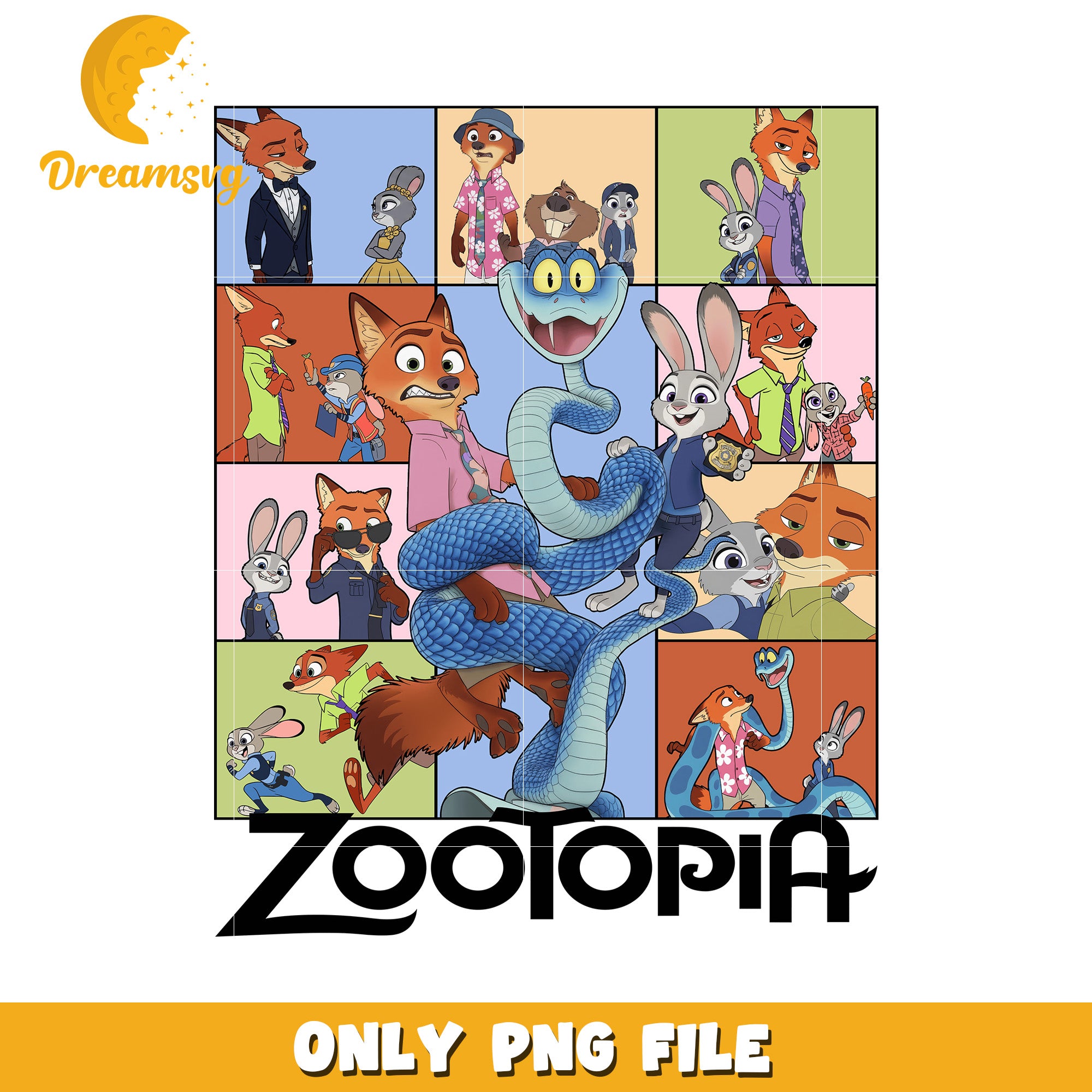 Gary the snake png, disney couple png, zootopia movie png