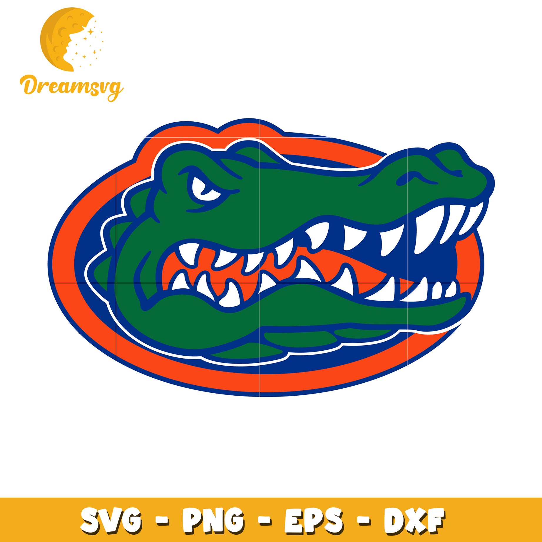 Gator Head SVG PNG EPS DXF Cut File