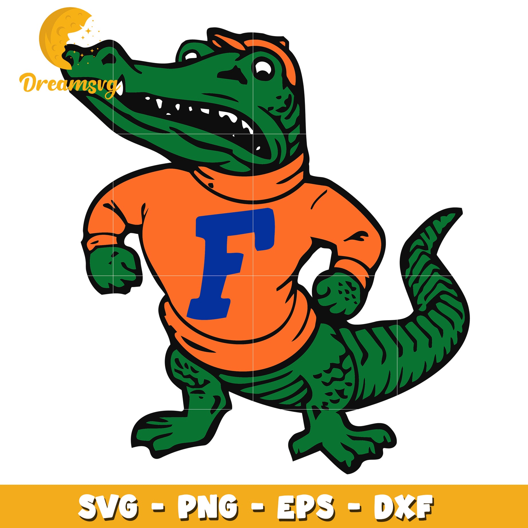 Gator Mascot SVG PNG EPS DXF Cut File