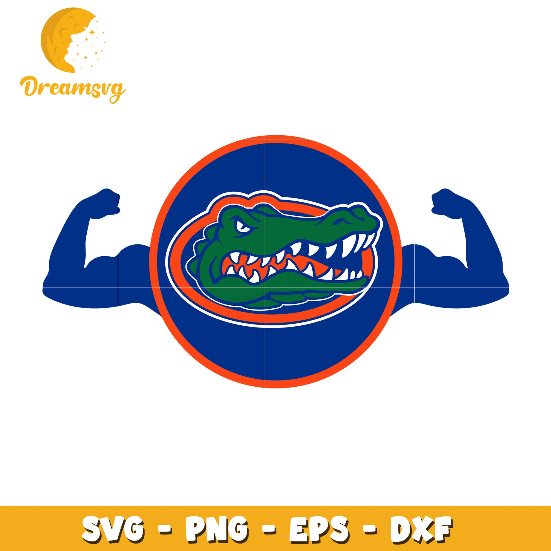 Gator Muscle SVG PNG EPS DXF Cut File