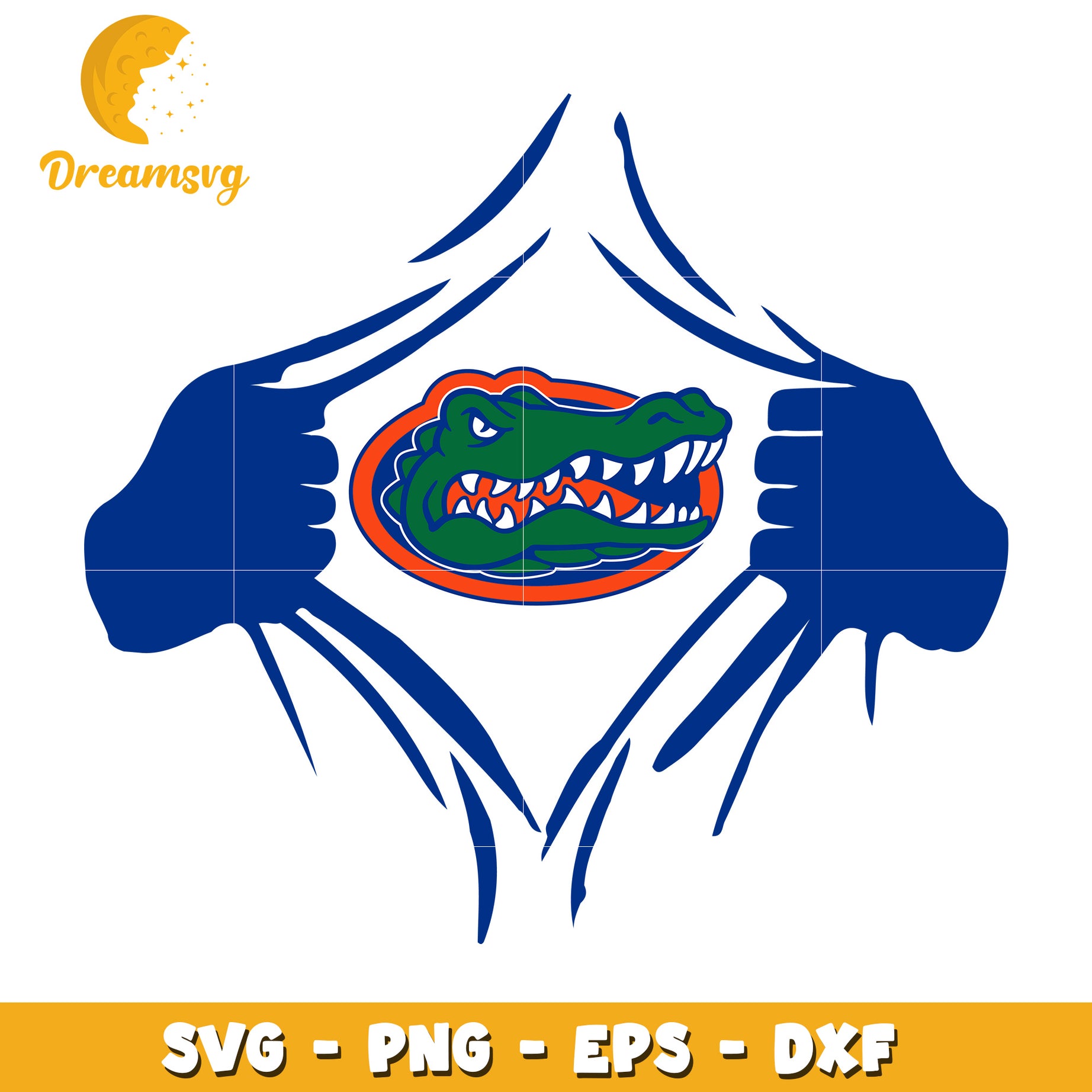 Gator Ripped Shirt SVG PNG EPS DXF