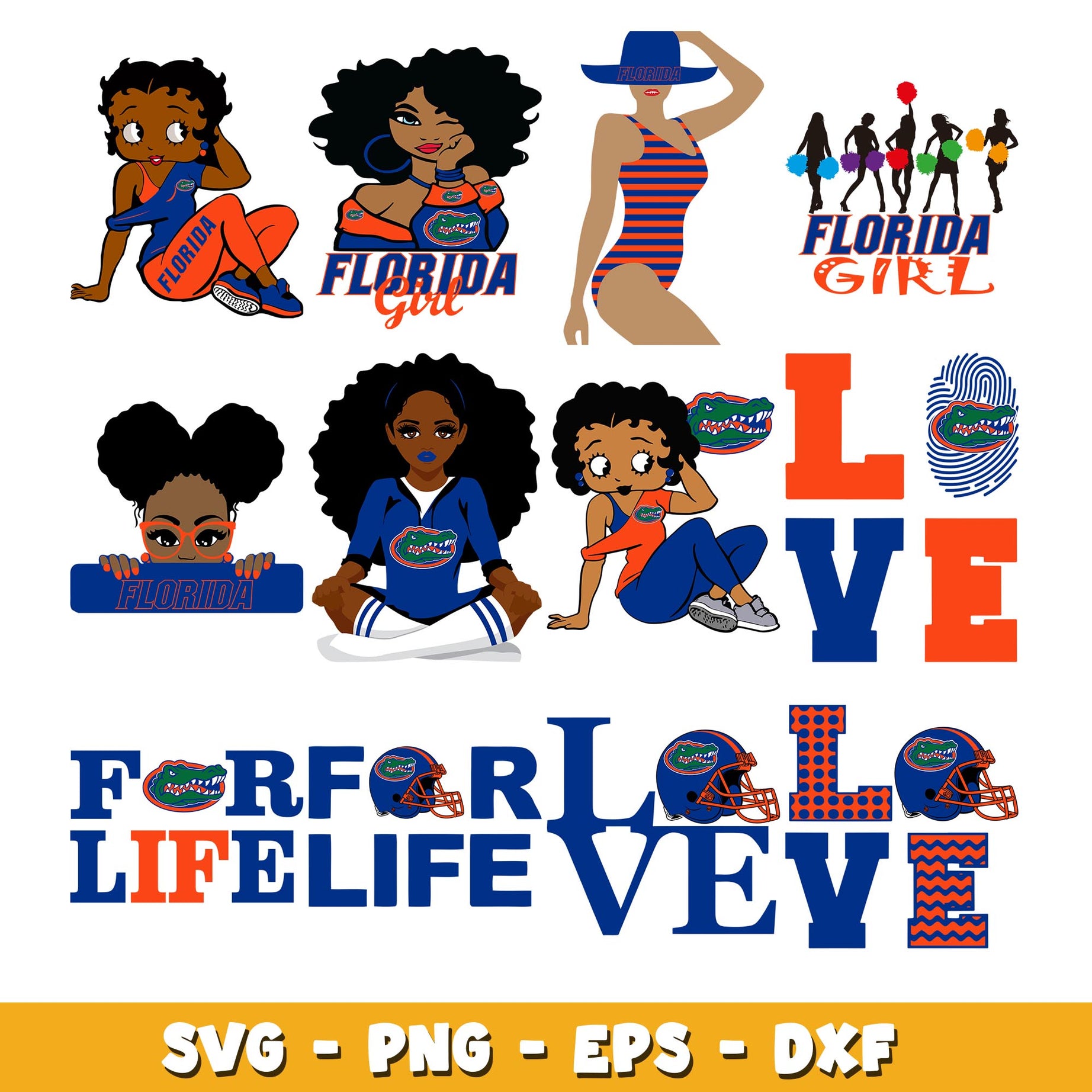 Florida Gators girl Bundle svg, Florida Gators logo svg, ncaa svg 