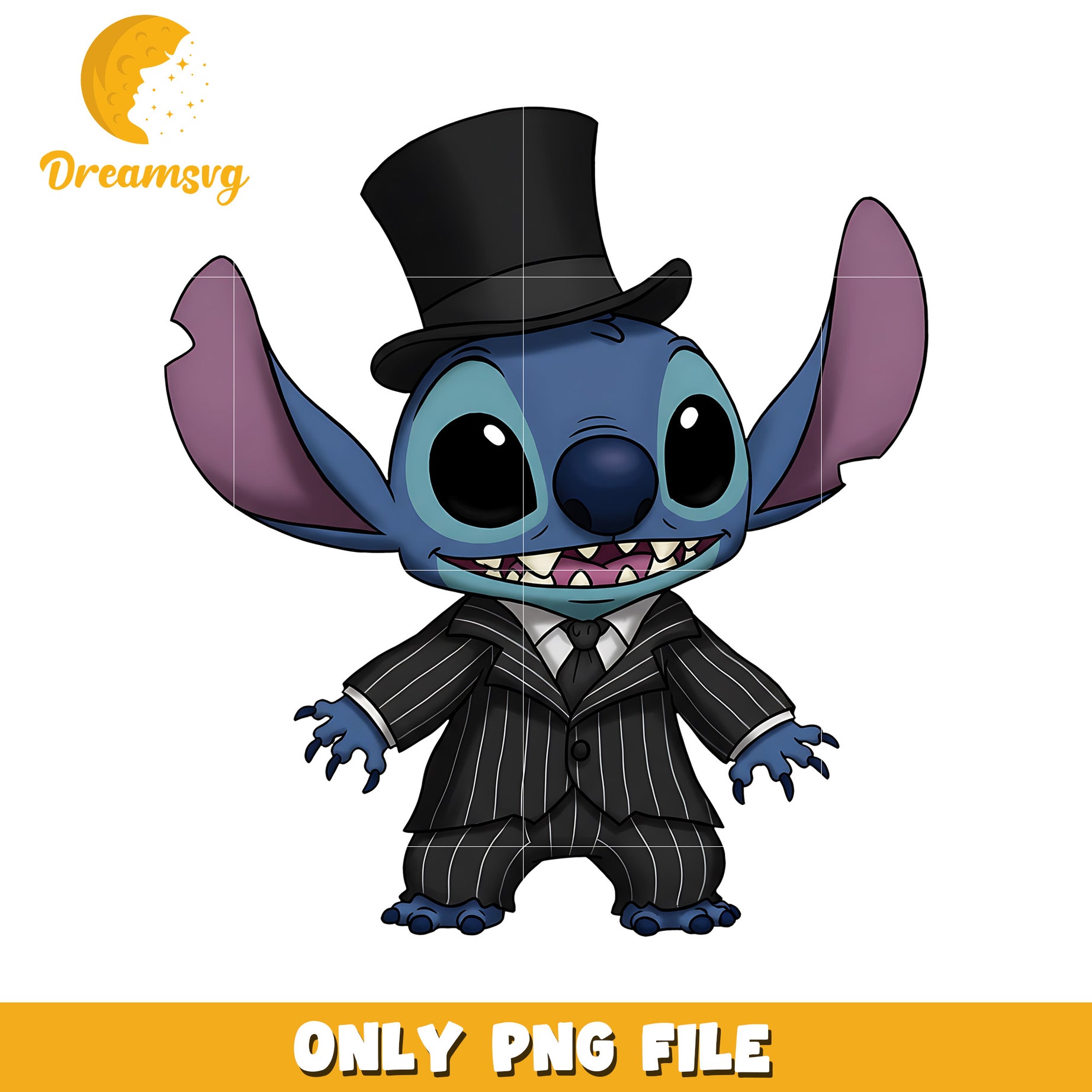 Gentleman stitch png, spirit halloween png, halloween stitch png