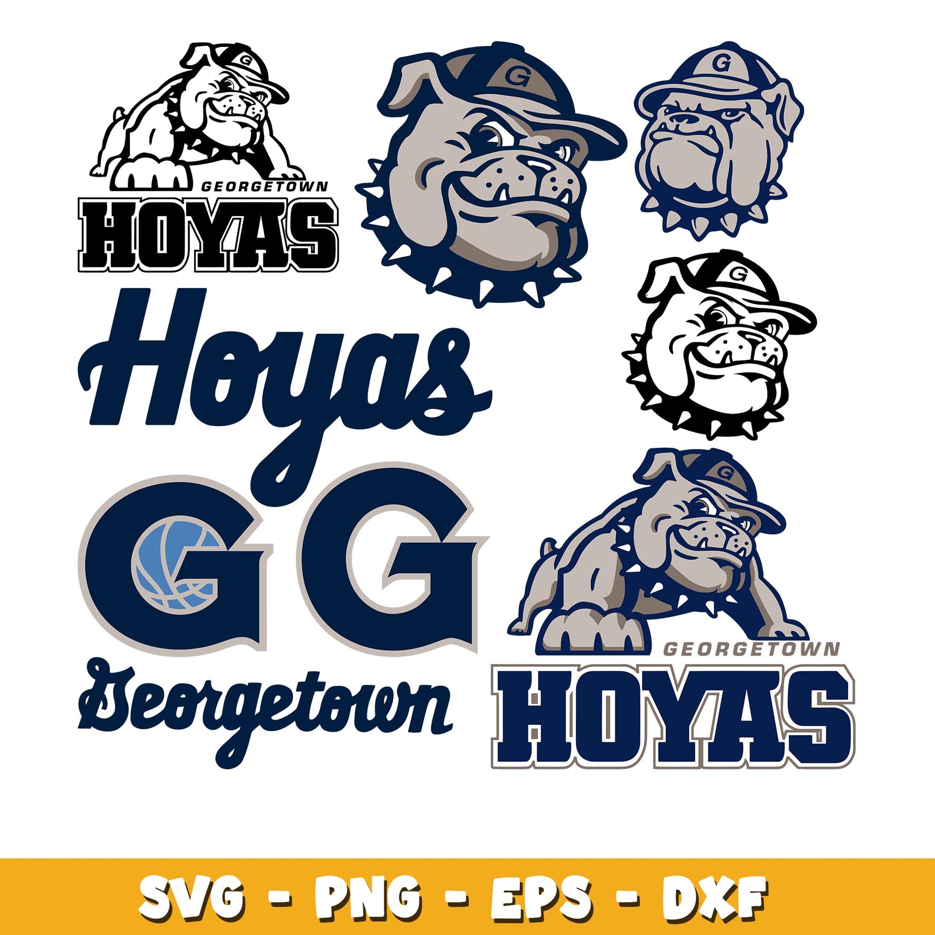 georgetown hoyas Bundle svg, georgetown hoyas logo svg, ncaa svg  