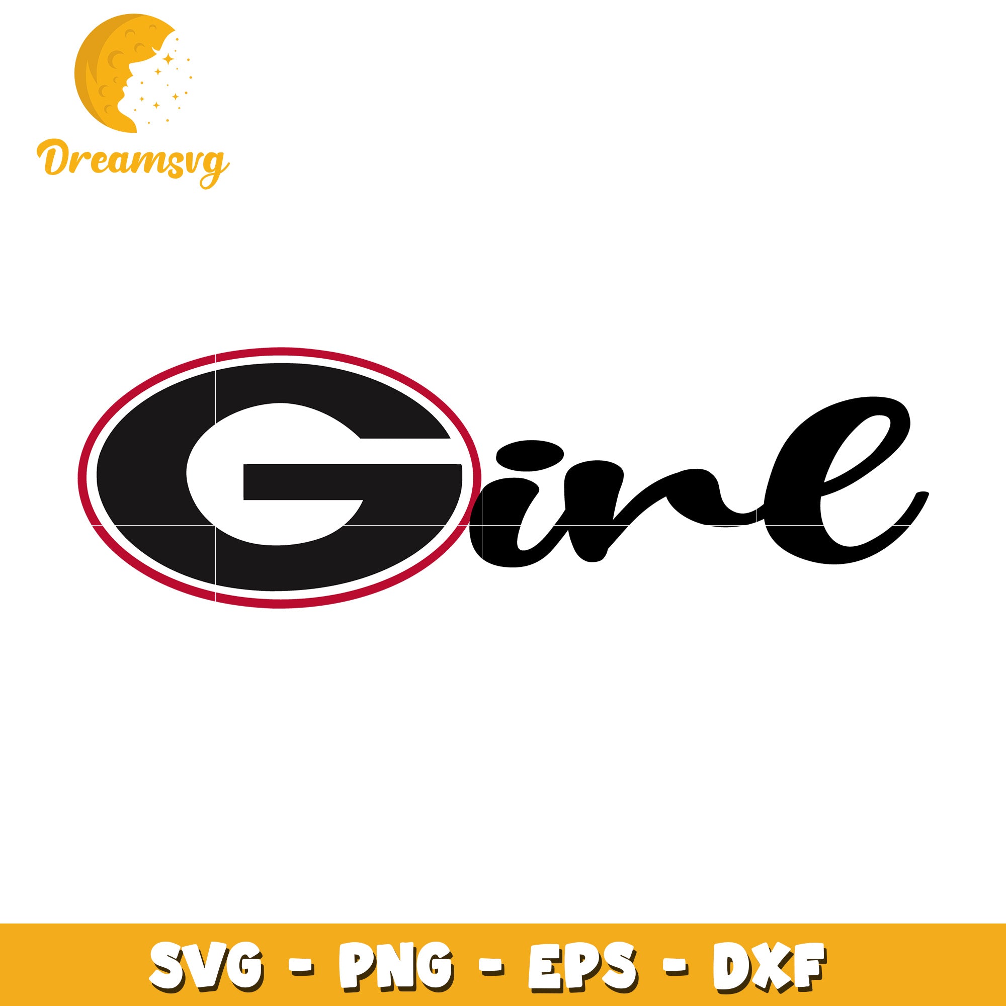 Georgia Bulldog Girl SVG Cut File
