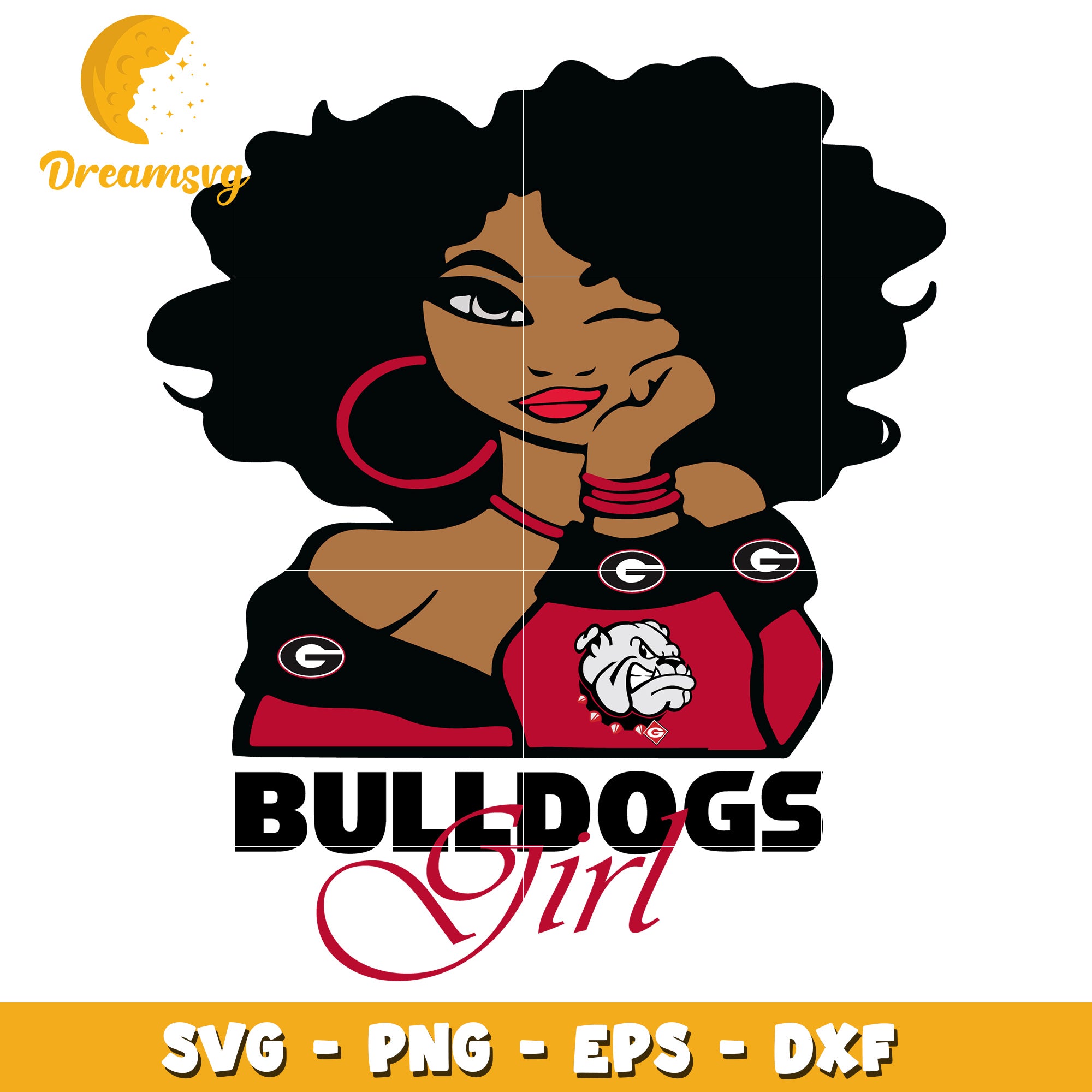 Georgia Bulldogs Girl SVG PNG EPS DXF