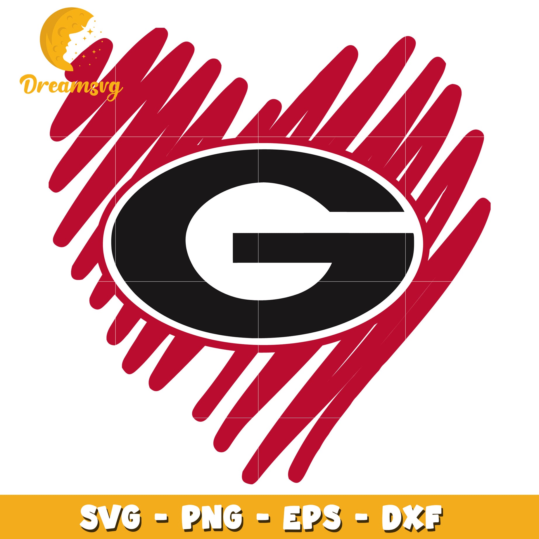 Georgia Bulldogs Heart SVG PNG EPS DXF