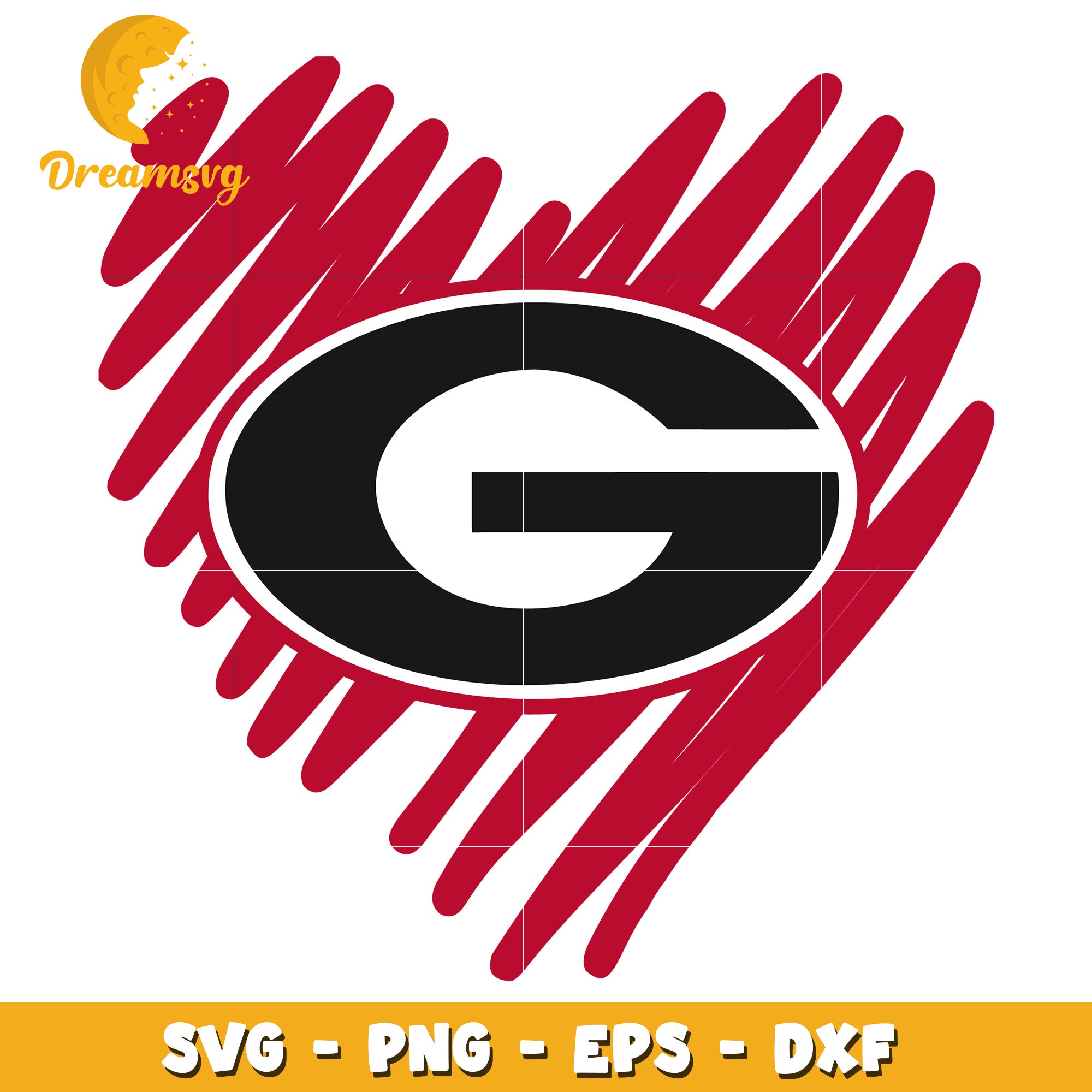 Georgia Bulldogs Heart SVG PNG EPS DXF