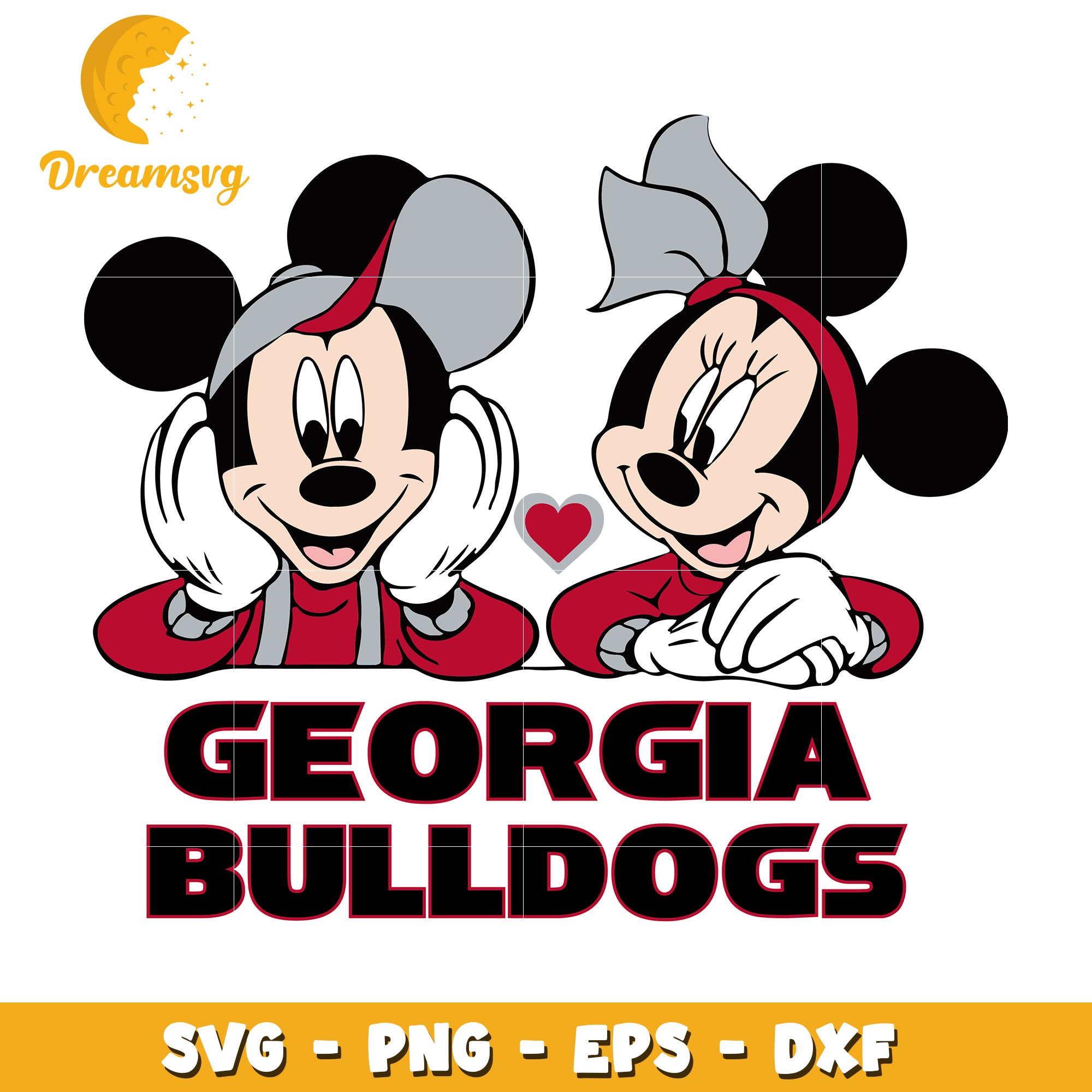 Georgia Bulldogs Mickey Minnie SVG