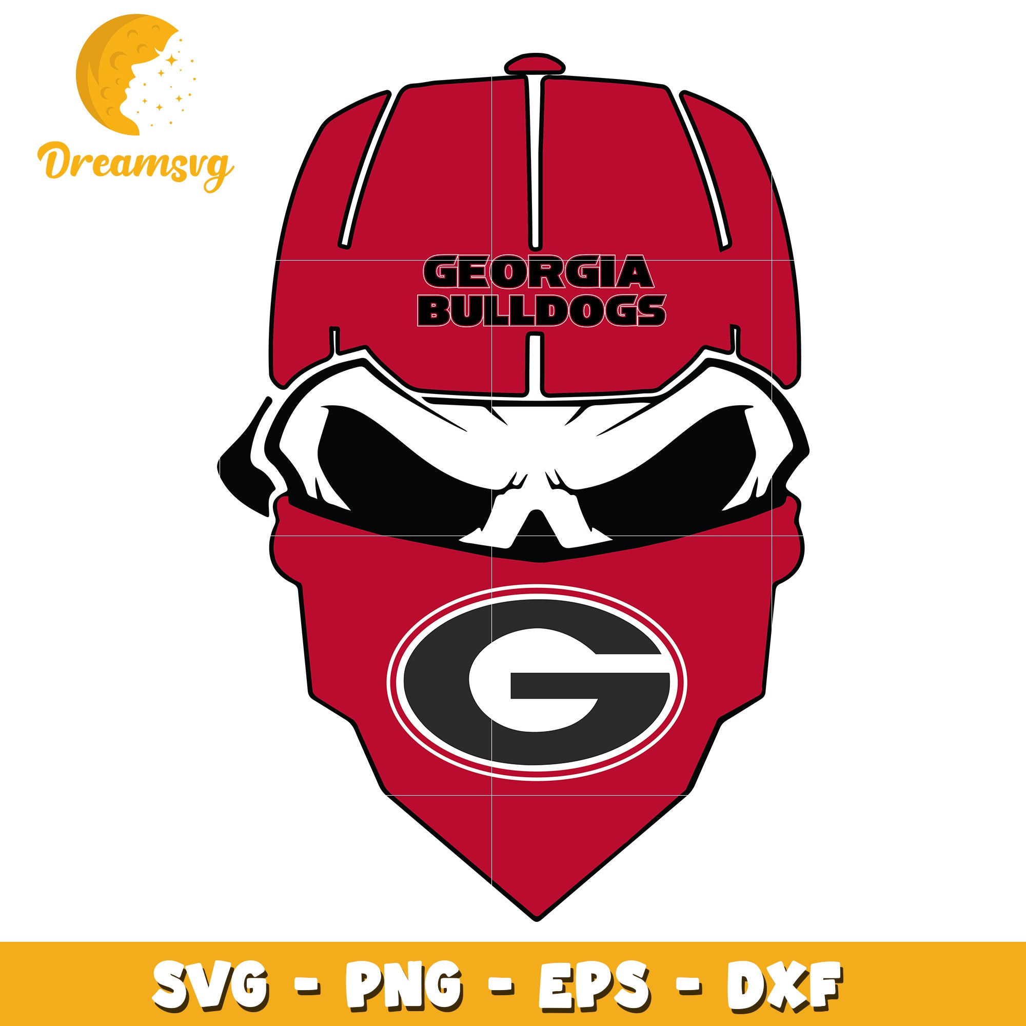 Georgia Bulldogs Skull SVG Cut File