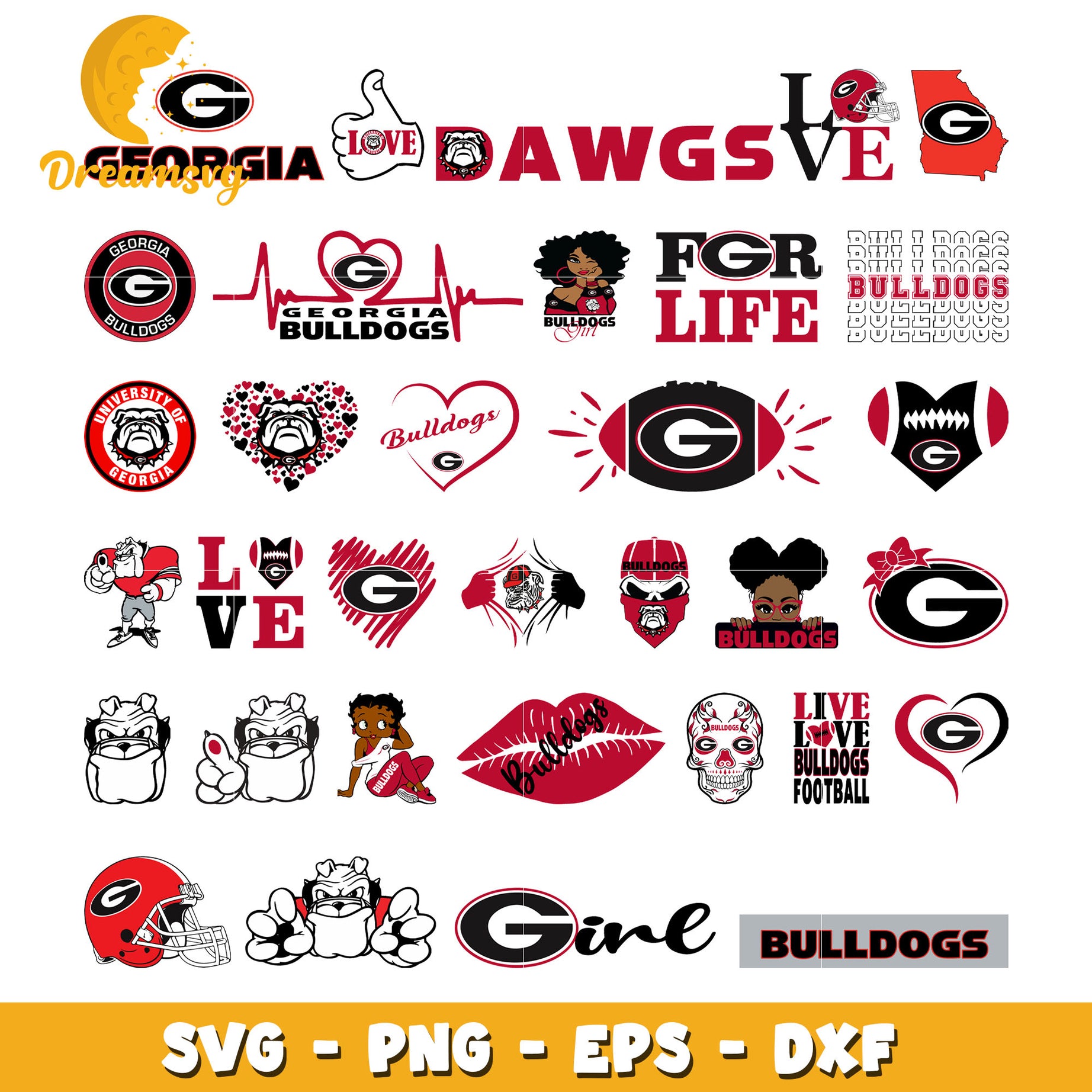 Logo georgia bulldogs ncaa bundle svg, georgia bulldogs svg