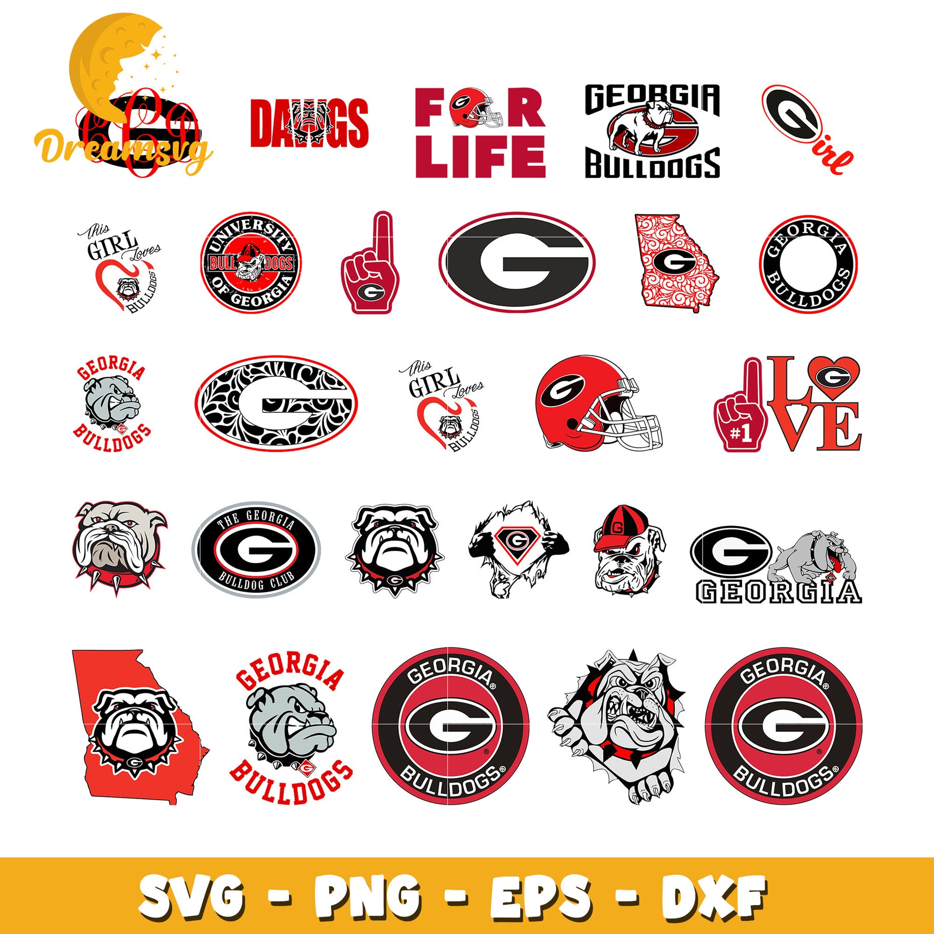 Georgia bulldogs design bundle svg, georgia bulldogs football​ svg