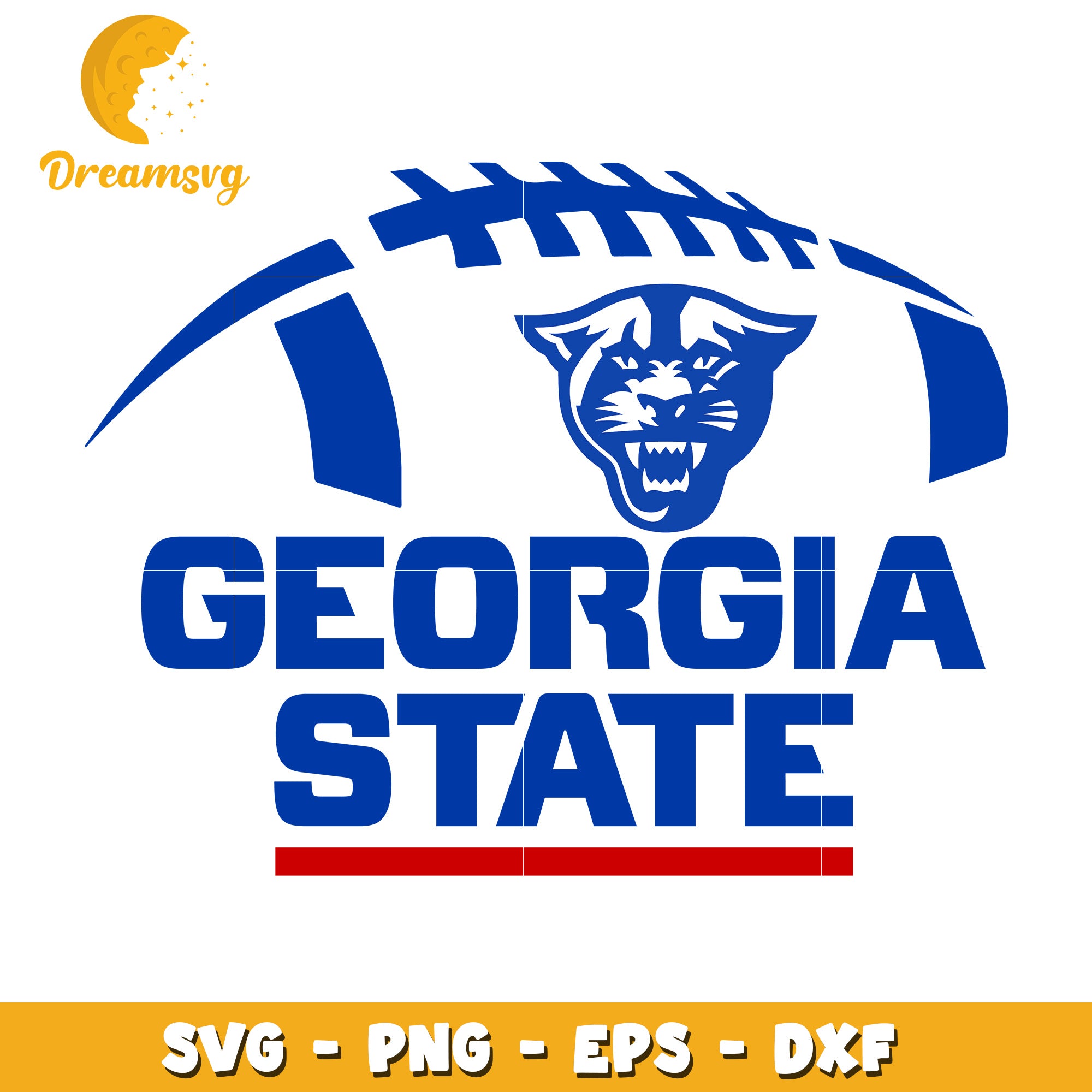 Georgia State Football Logo SVG for Crafting and Design Projects