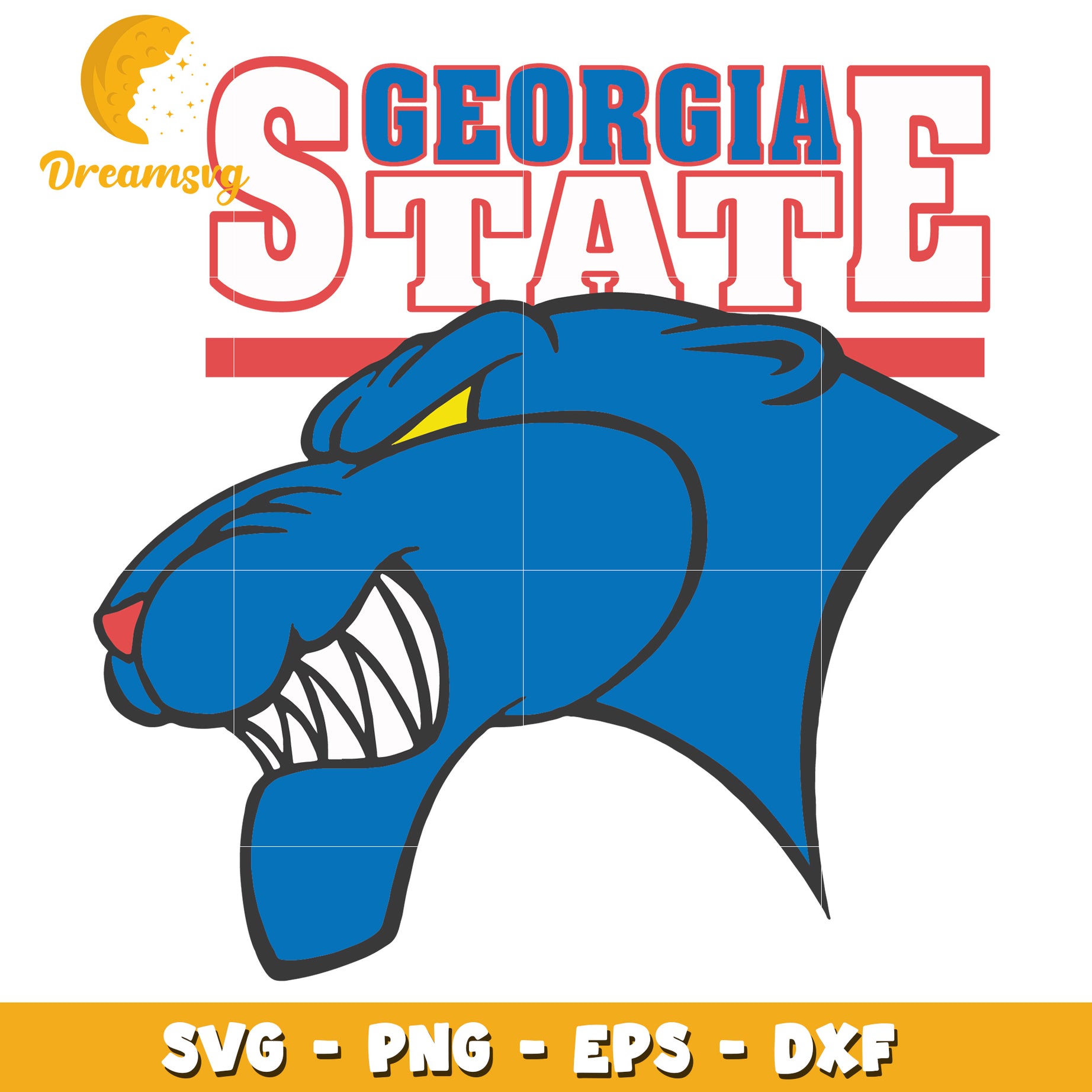 Georgia State Panthers SVG Blue Panther Logo Design Files