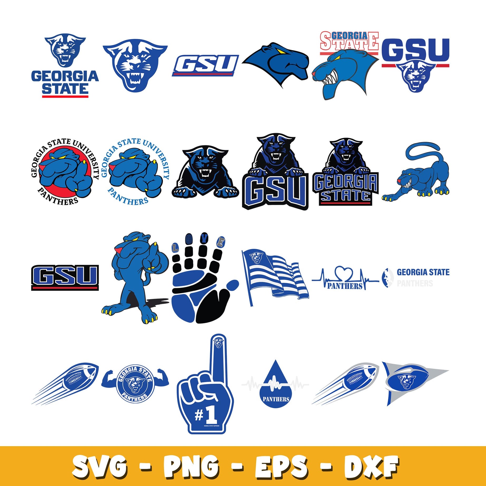 Georgia State Panthers Bundle svg, Georgia State logo svg, ncaa svg  