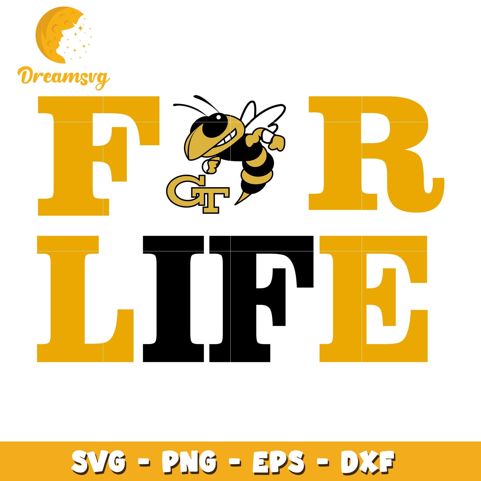 Georgia Tech For Life SVG Cut File
