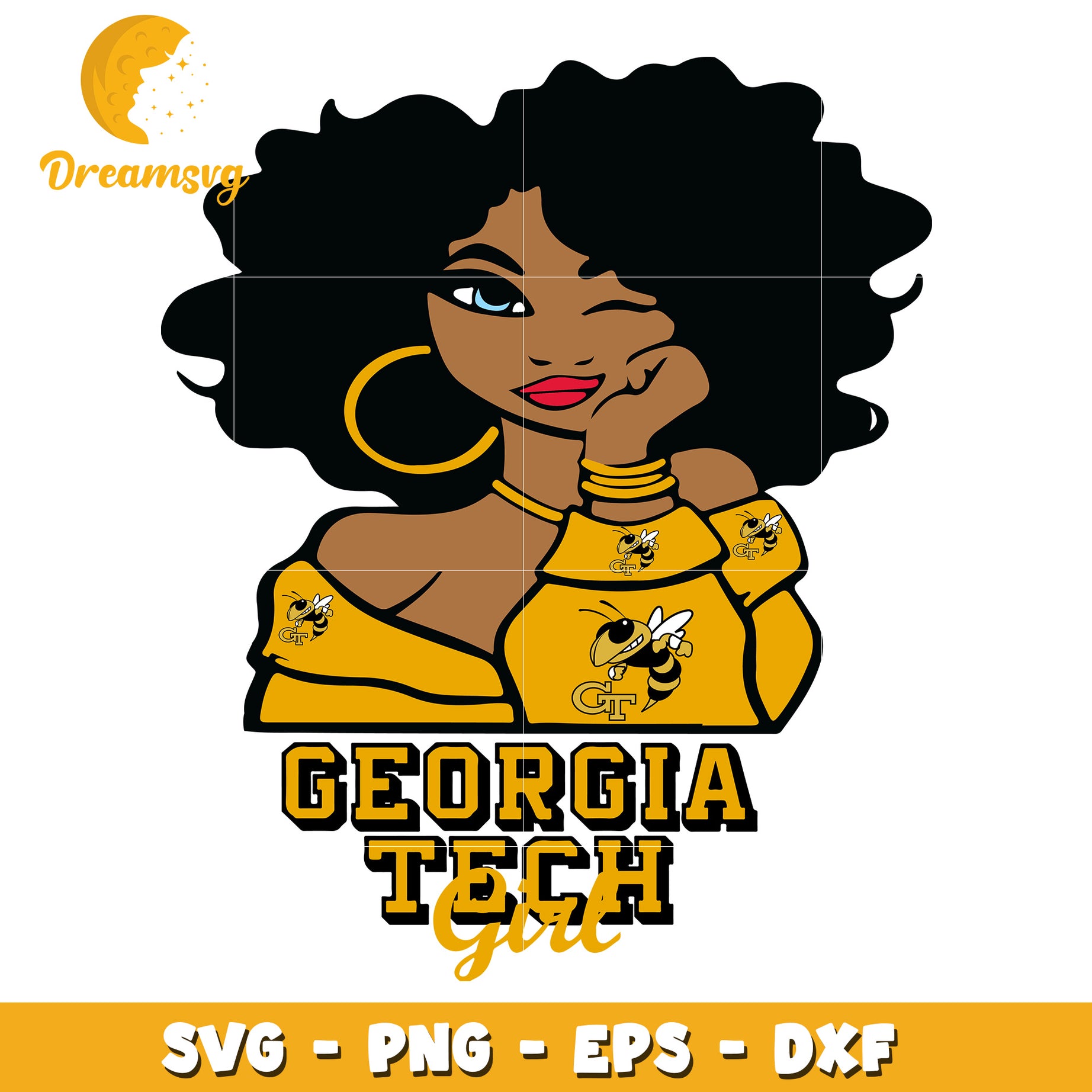 Georgia Tech Girl SVG PNG EPS DXF